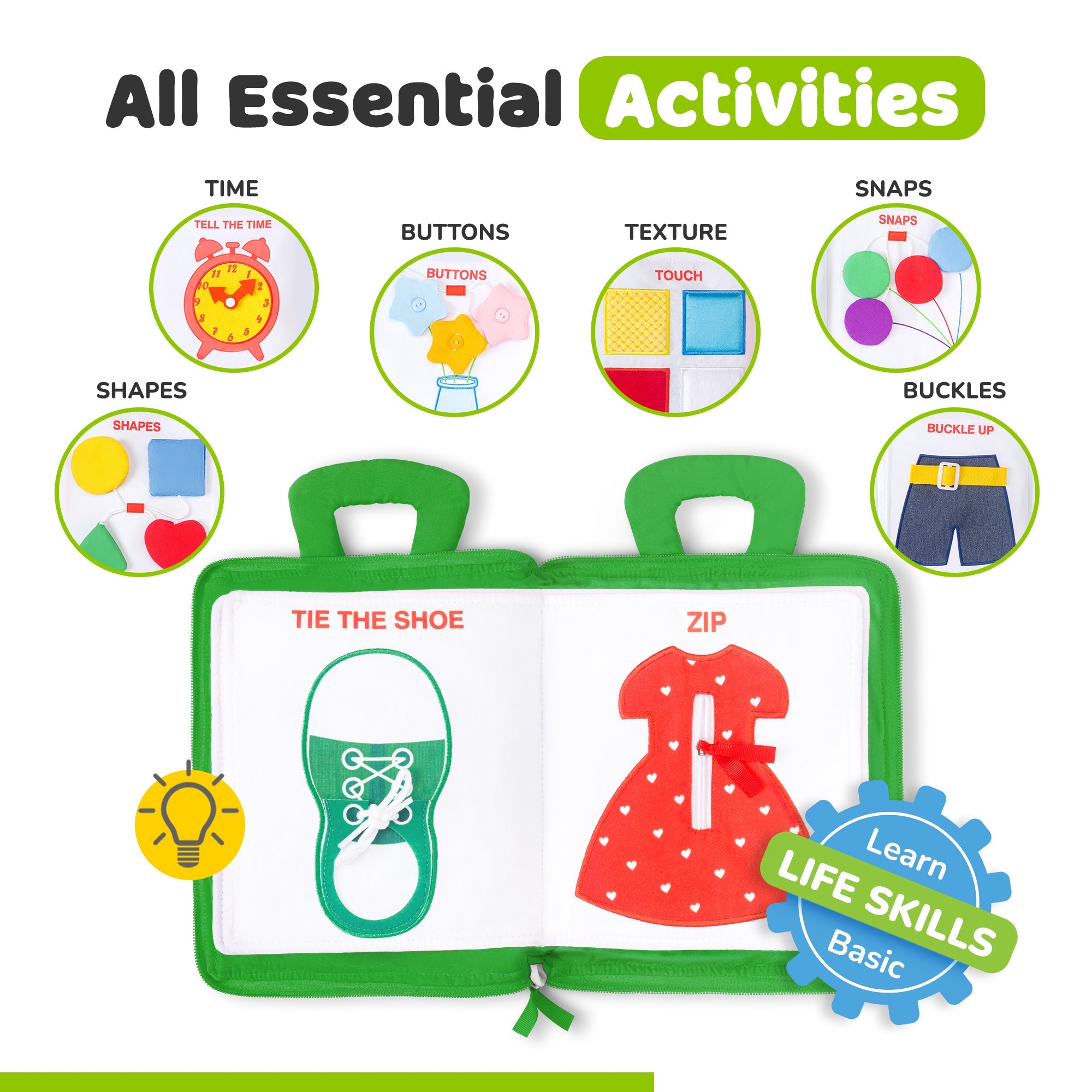 Quiet Book for Toddlers (Green)