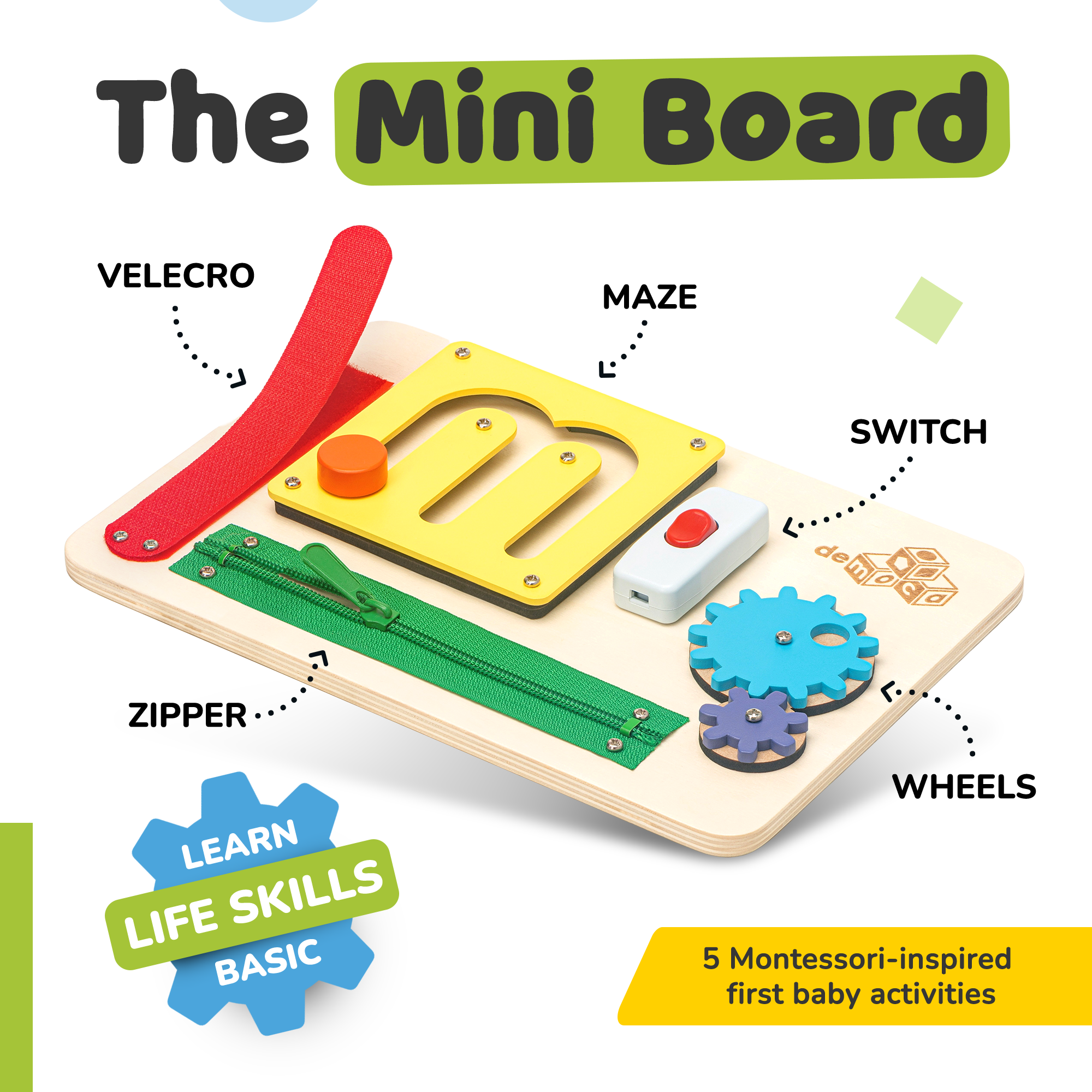 Busy Board for 1 Year Old (Color)