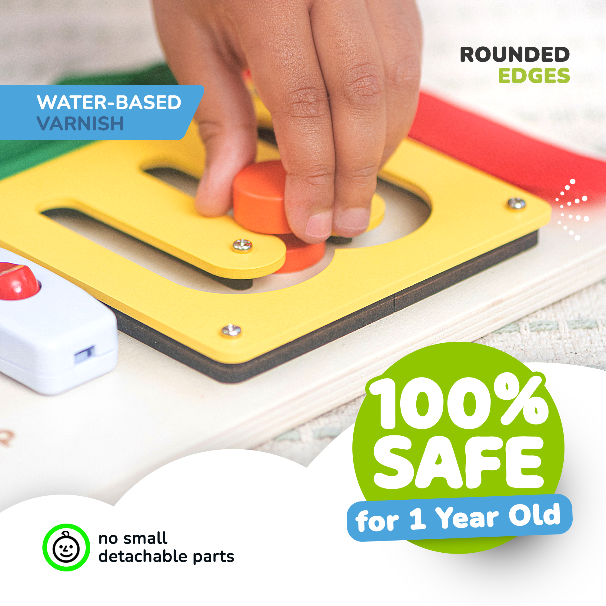 Busy Board for 1 Year Old (Color)