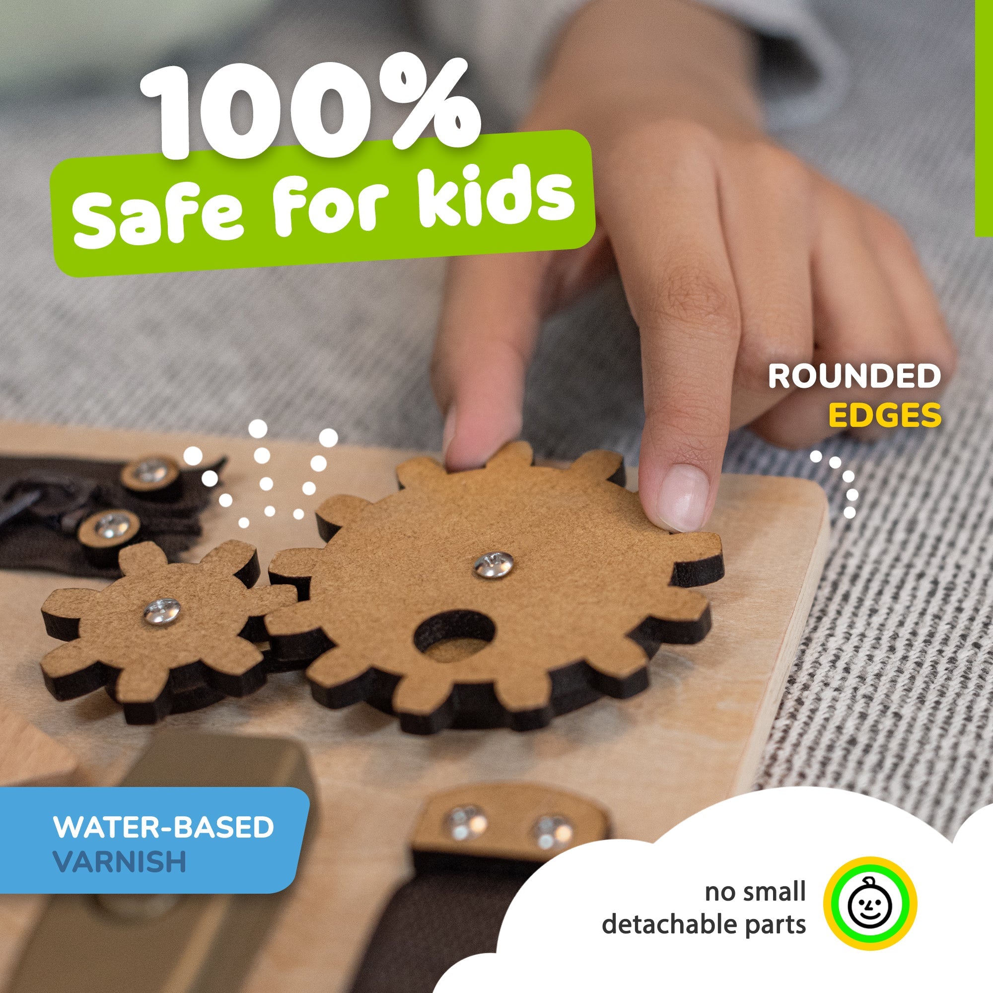 Busy Board for Toddlers (Natural)