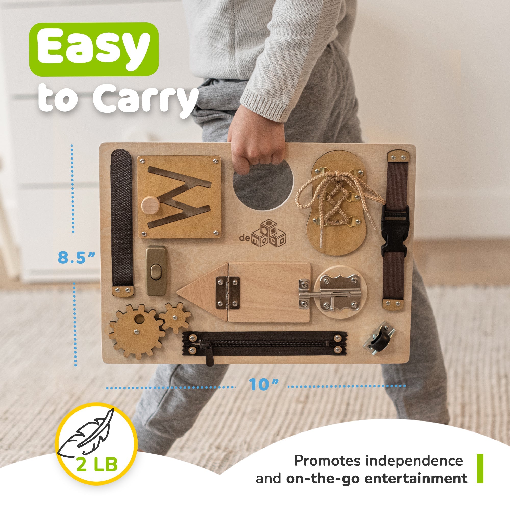 Busy Board for Toddlers (Natural)