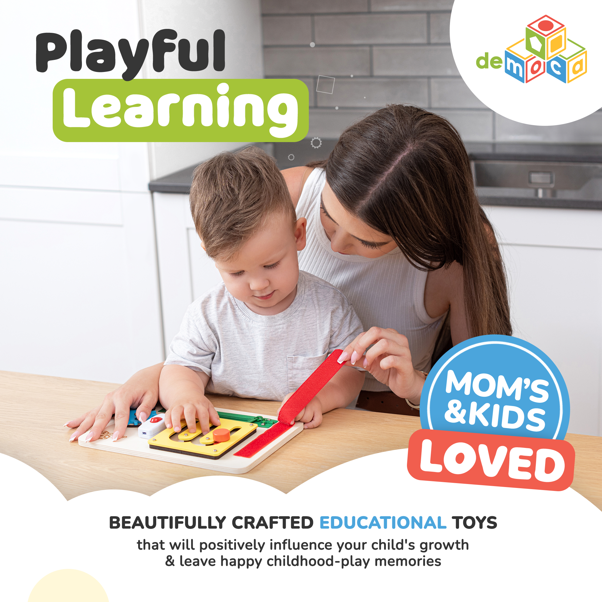 Busy Board for 1 Year Old (Color)