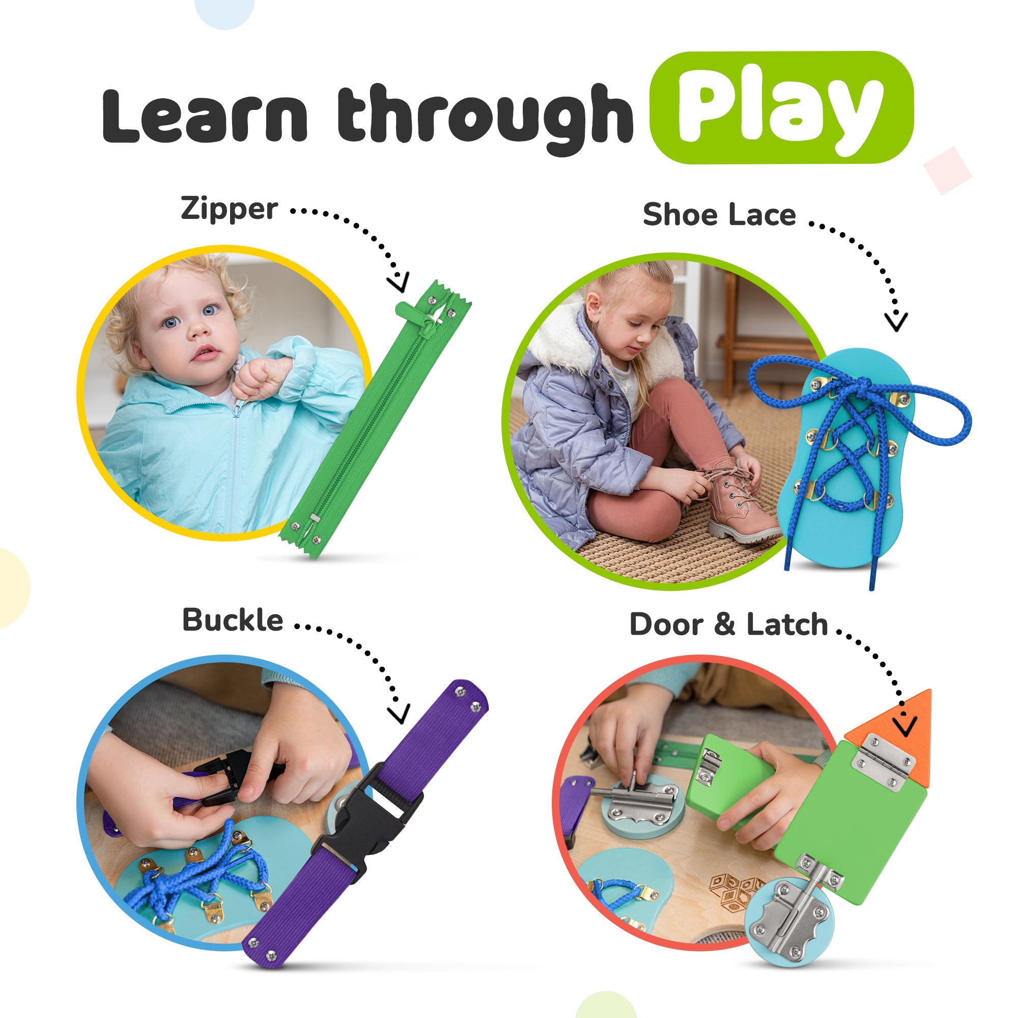 Busy Board for Toddlers 2-3 Years (Color)