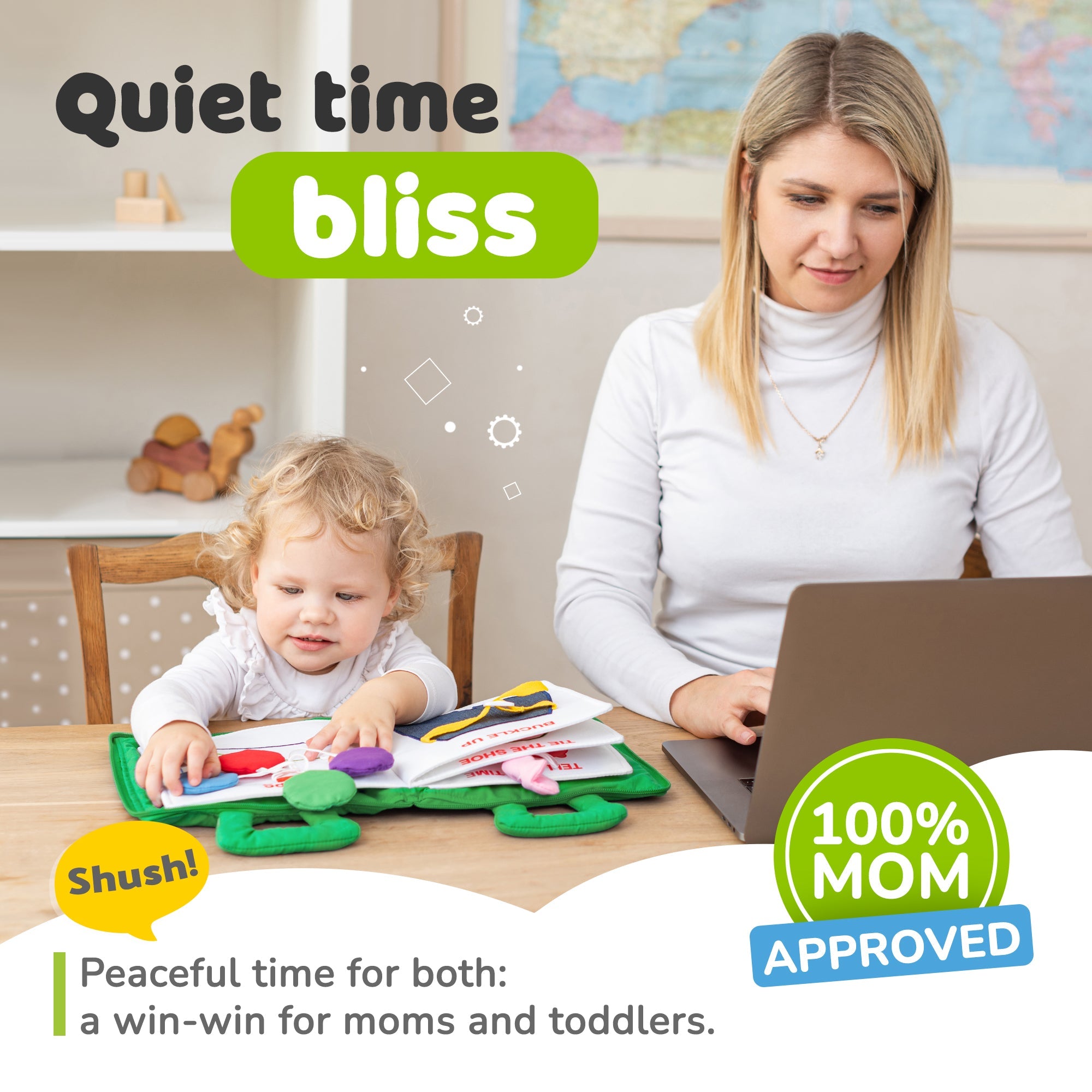 Quiet Book for Toddlers (Green)