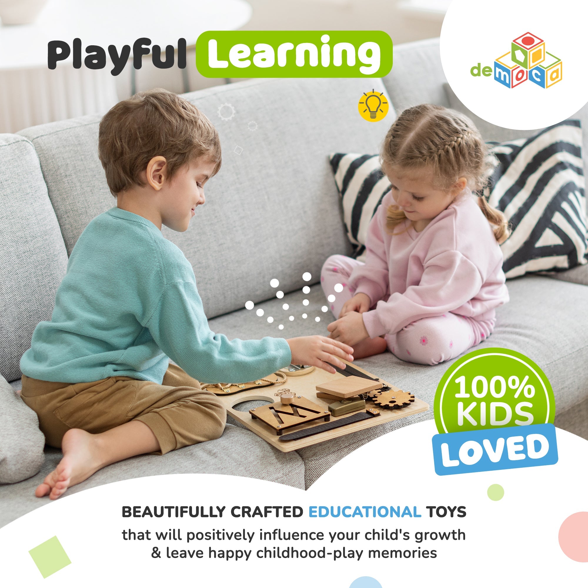Busy Board for Toddlers (Natural)