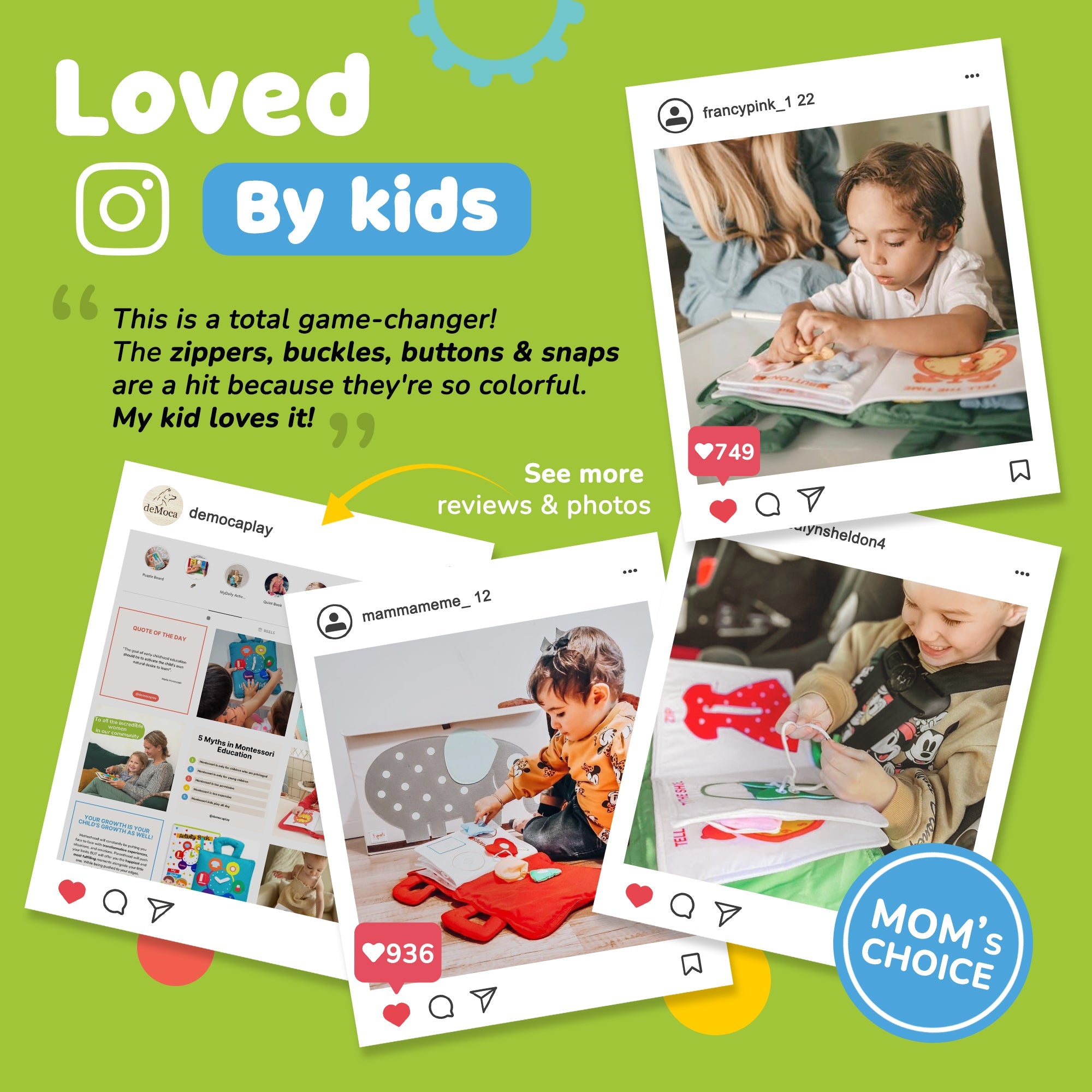 Quiet Book for Toddlers (Green)