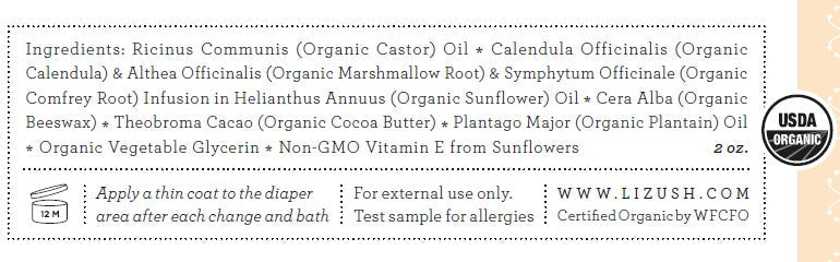 Organic Diaper Balm