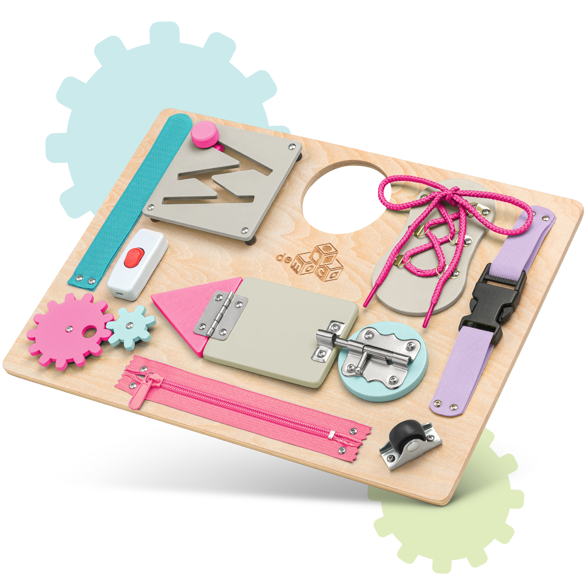 Busy Board for Toddlers 2-3 Years (Coral)