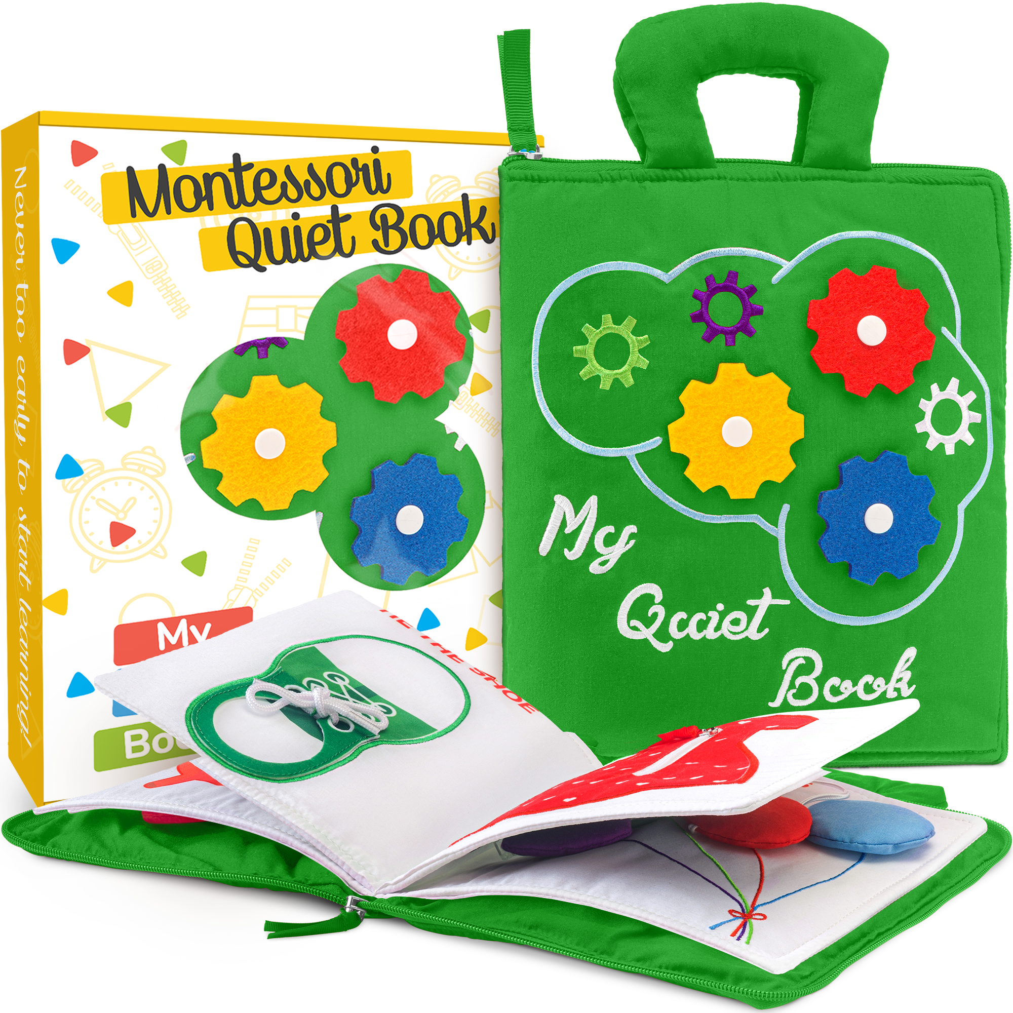 Quiet Book for Toddlers (Green)