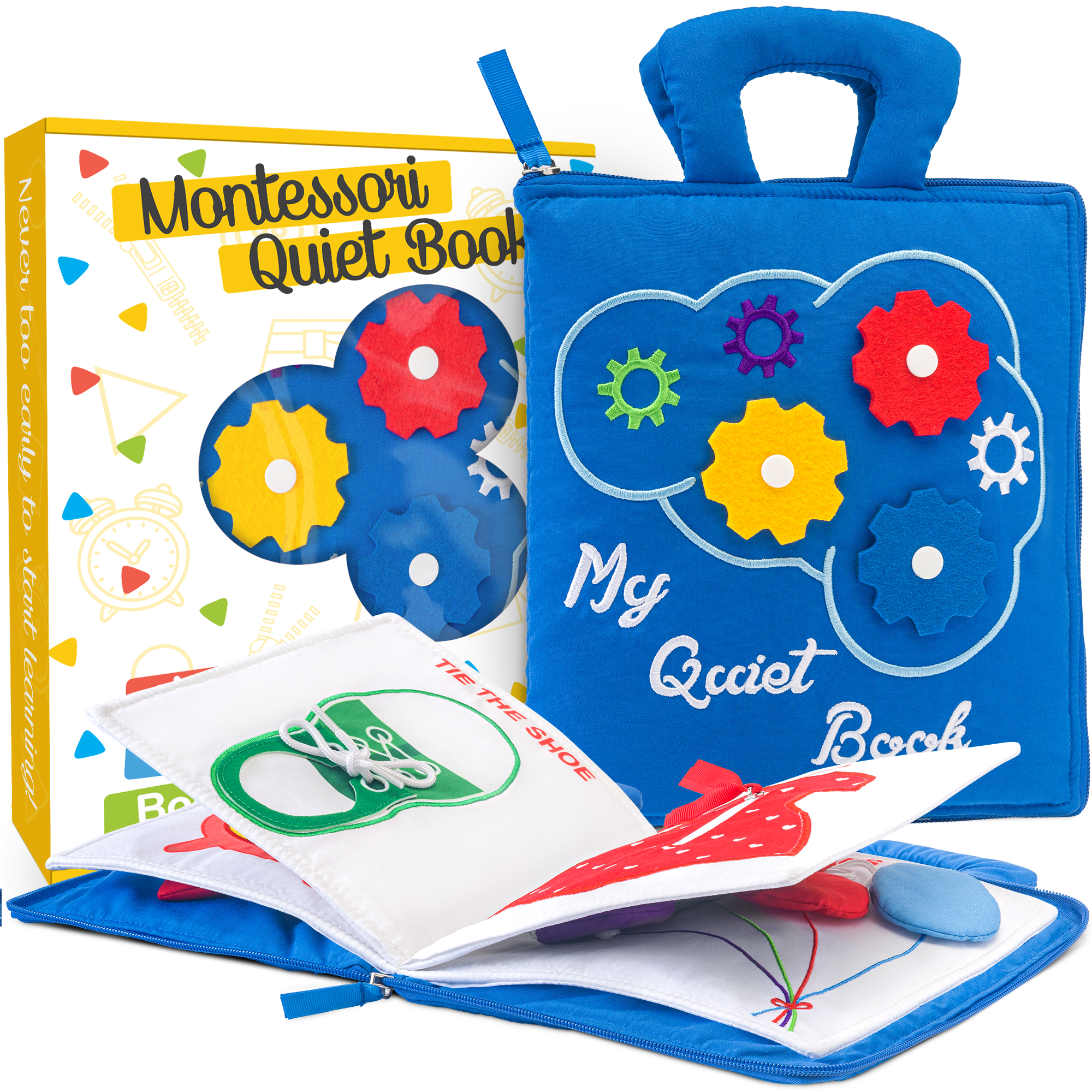 Quiet Book for Toddlers (Blue)