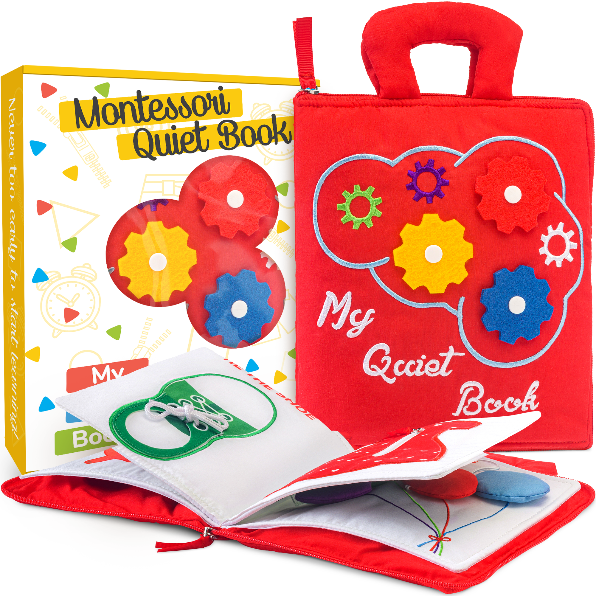 Quiet Book for Toddlers (Red)