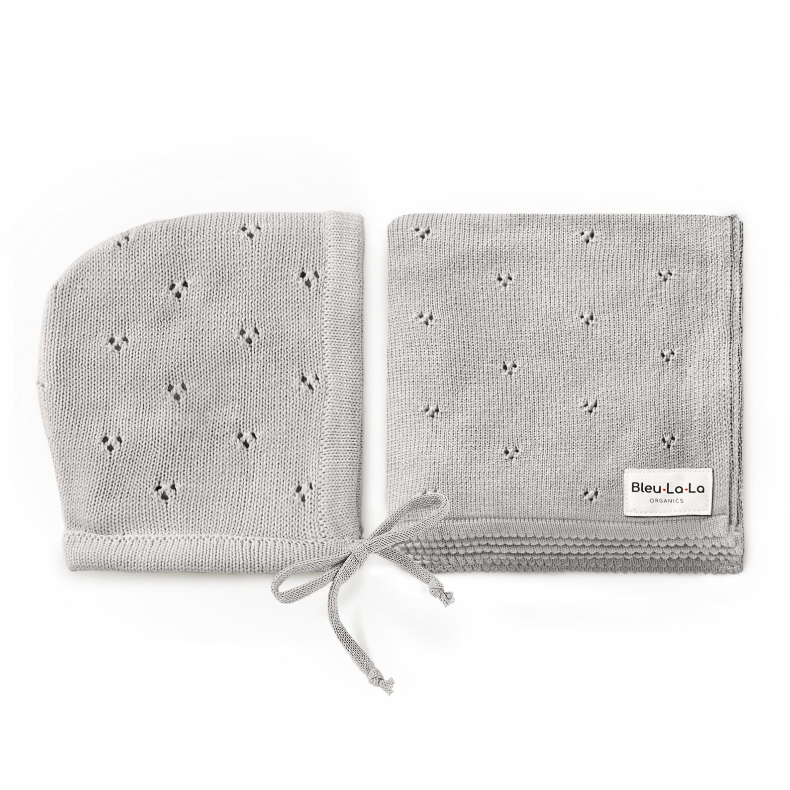 Organic Pointelle Swaddle Blanket + Hat