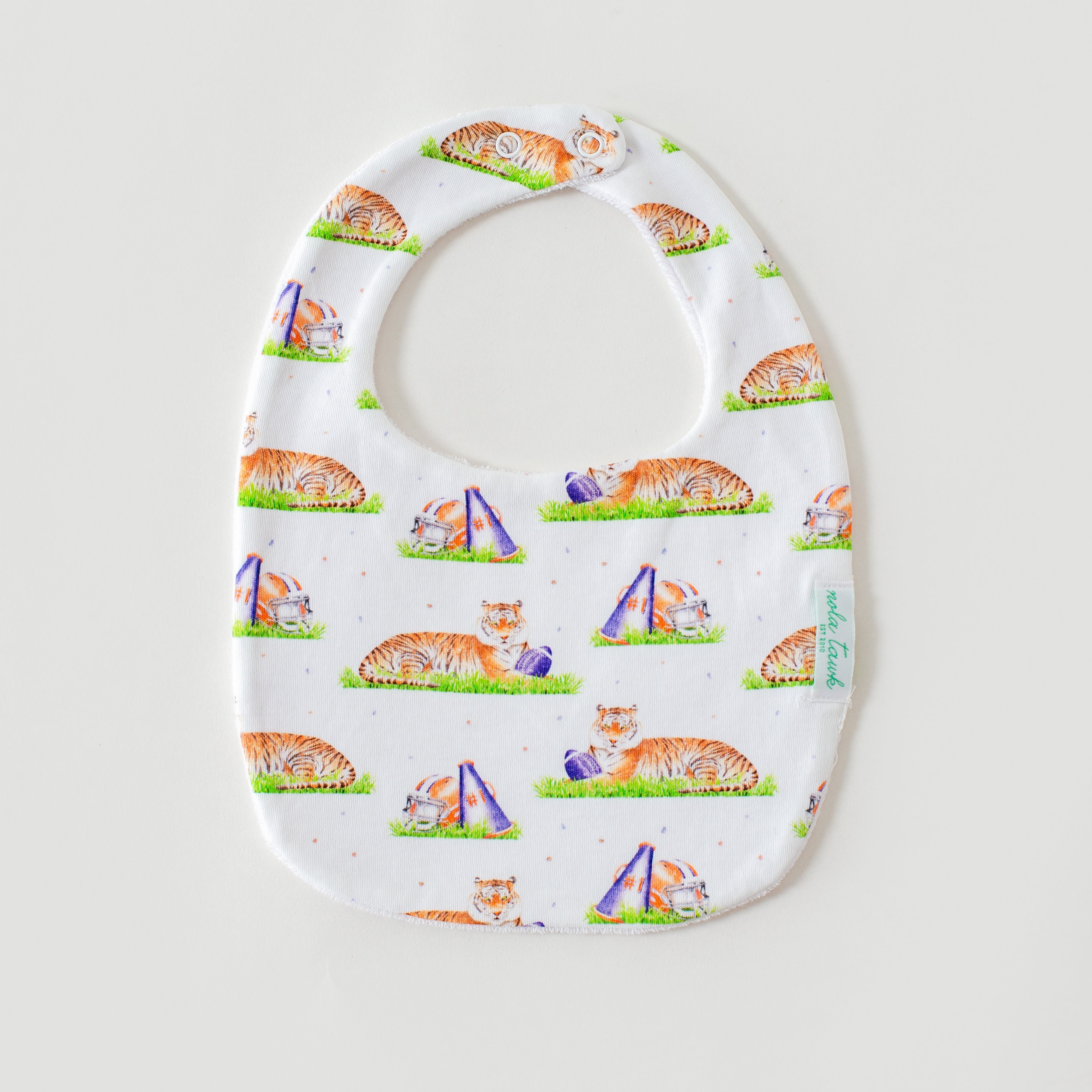 Mascot Mania in Auburn Organic Cotton Baby Bib