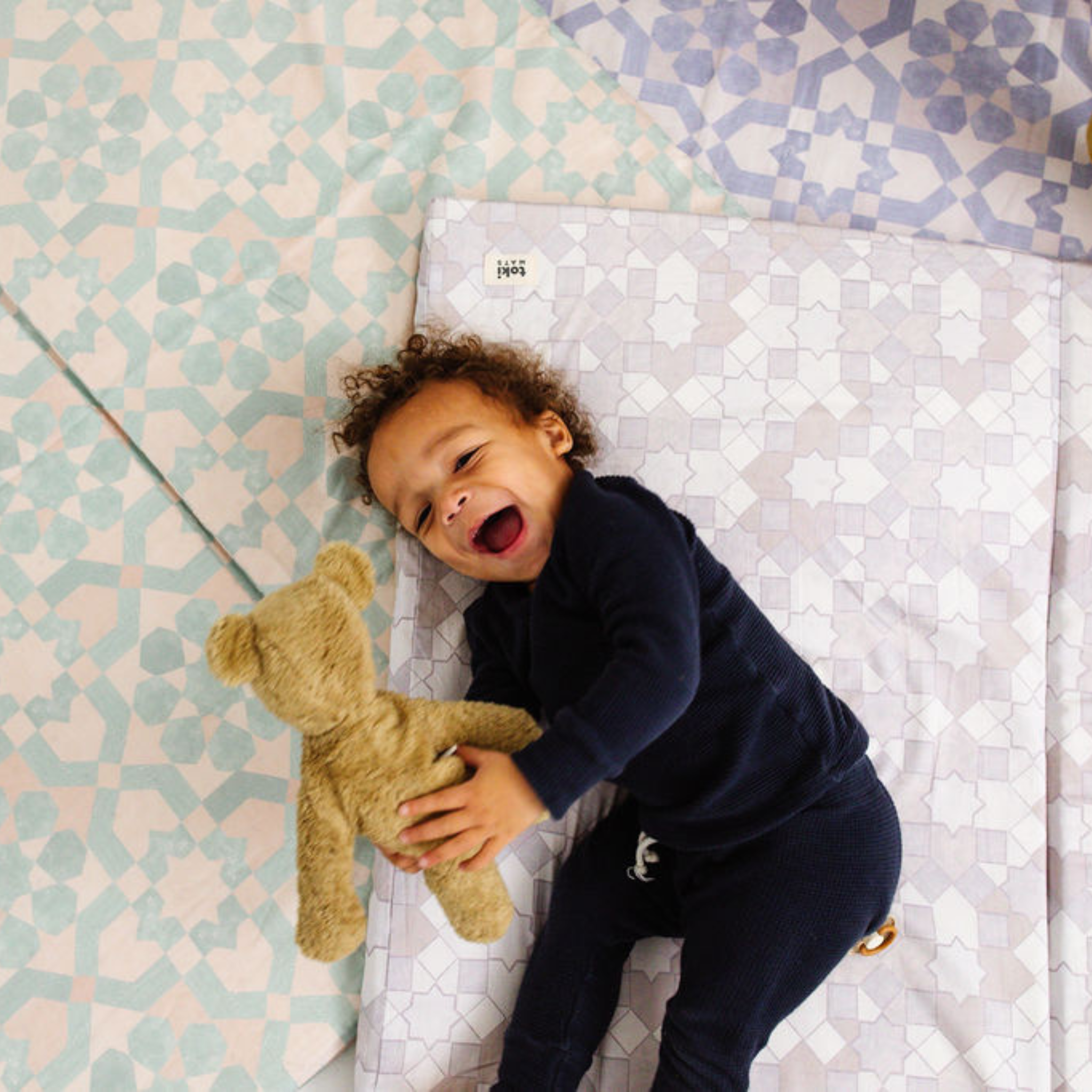 Green Tile Organic Cotton Mat