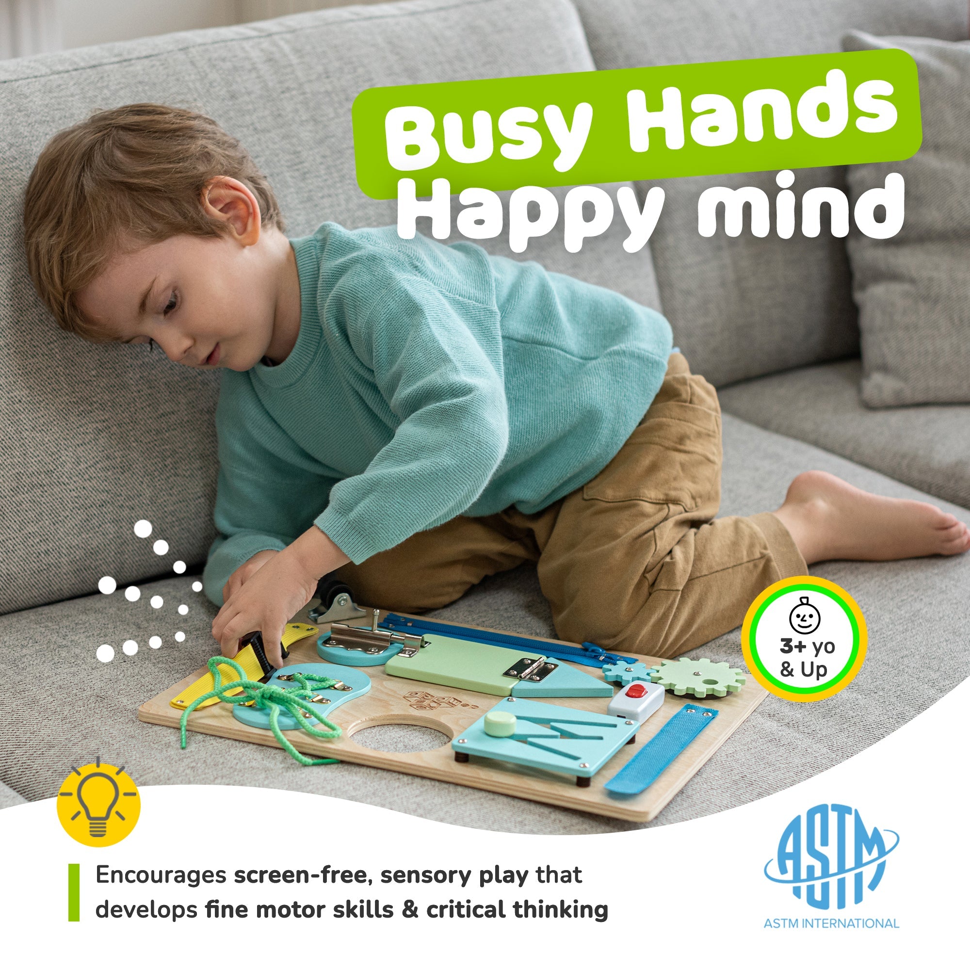 Busy Board for Toddlers 2-3 Years (Ocean)