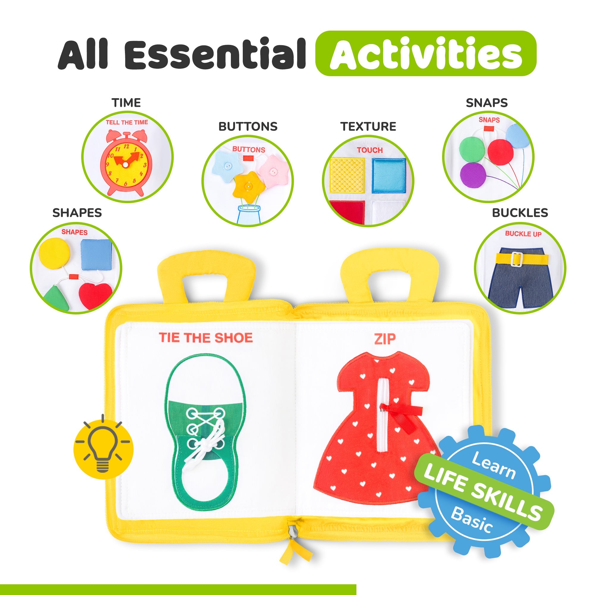 Quiet Book for Toddlers (Yellow)