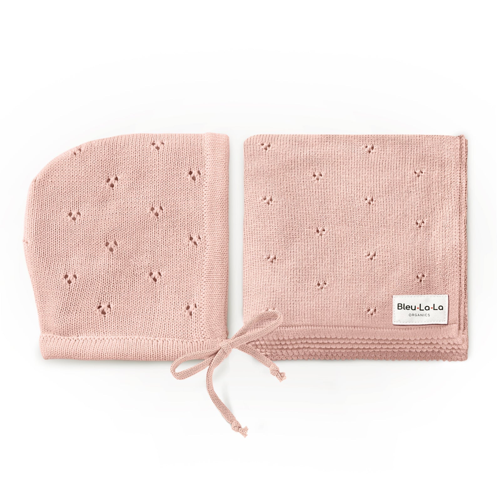 Organic Pointelle Swaddle Blanket + Hat