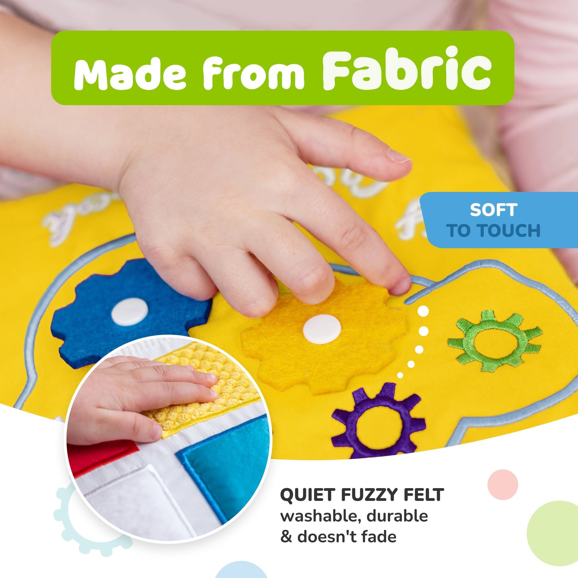 Quiet Book for Toddlers (Yellow)