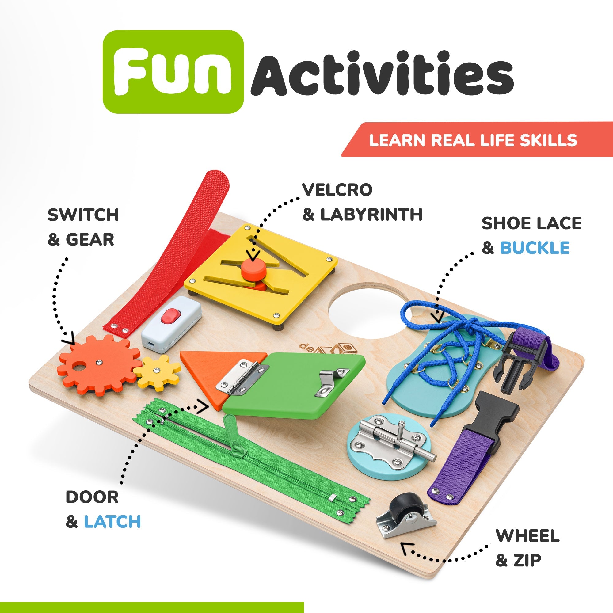 Busy Board for Toddlers 2-3 Years (Color)