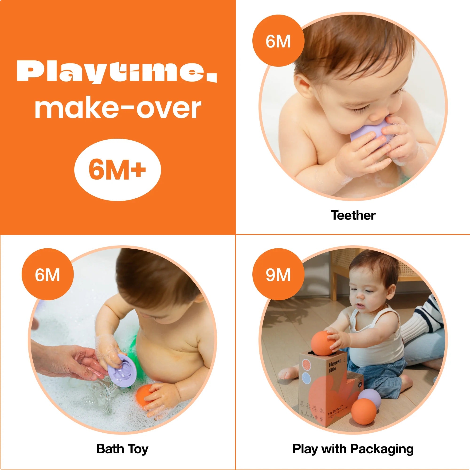 b is for ball® - 3-ball Set | Montessori-Inspired "L" Shaped Box
