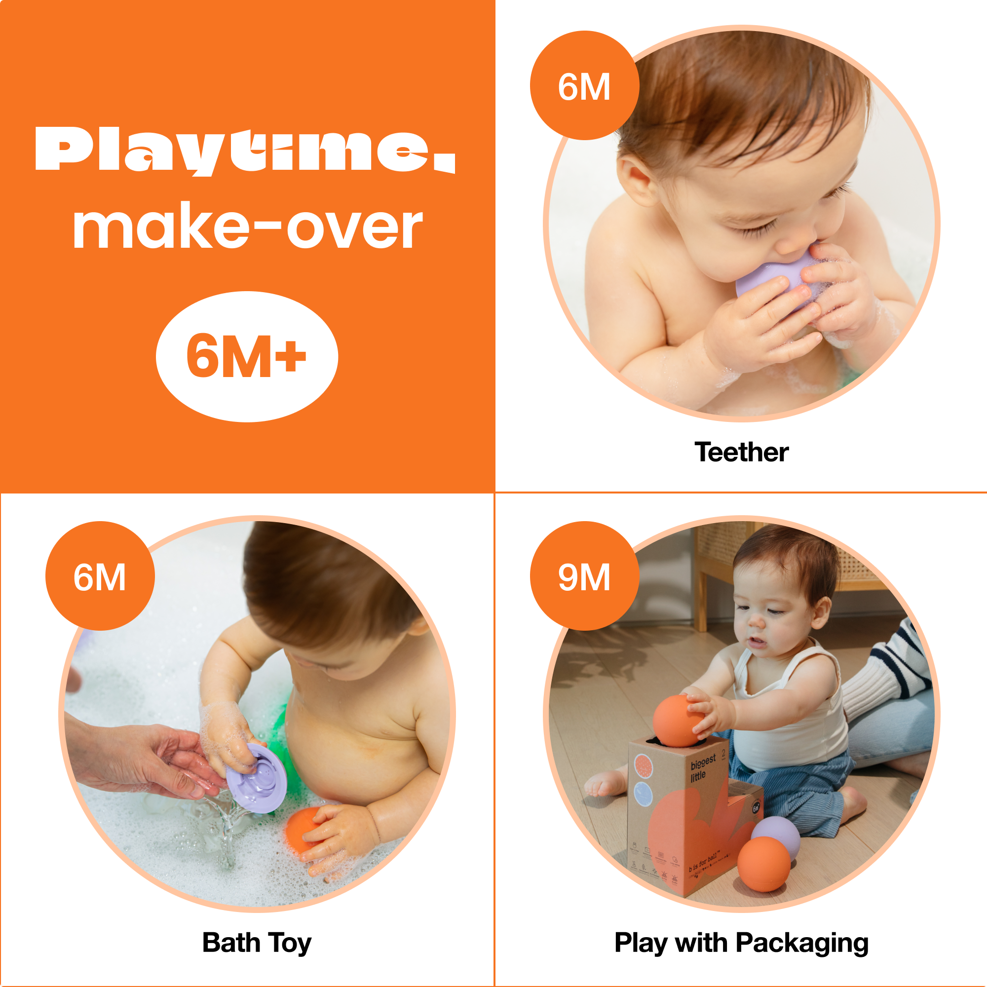 b is for ball® - 3-Ball Set | Montessori-Inspired "L" Shaped Box