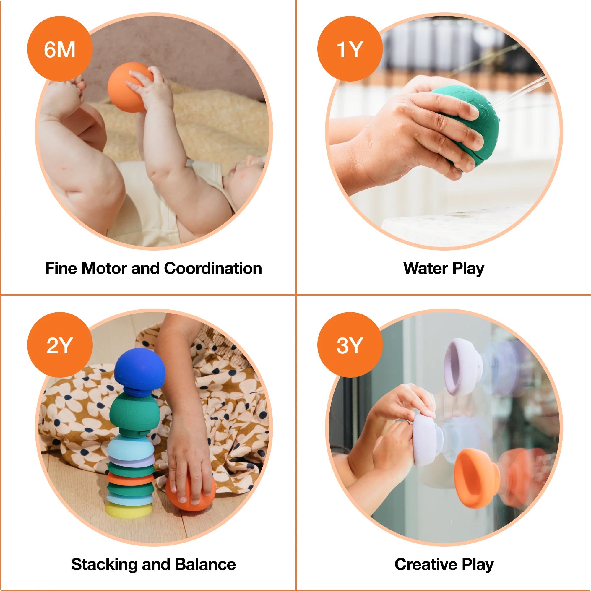 b is for ball® - 3-ball Set | Montessori-Inspired "L" Shaped Box