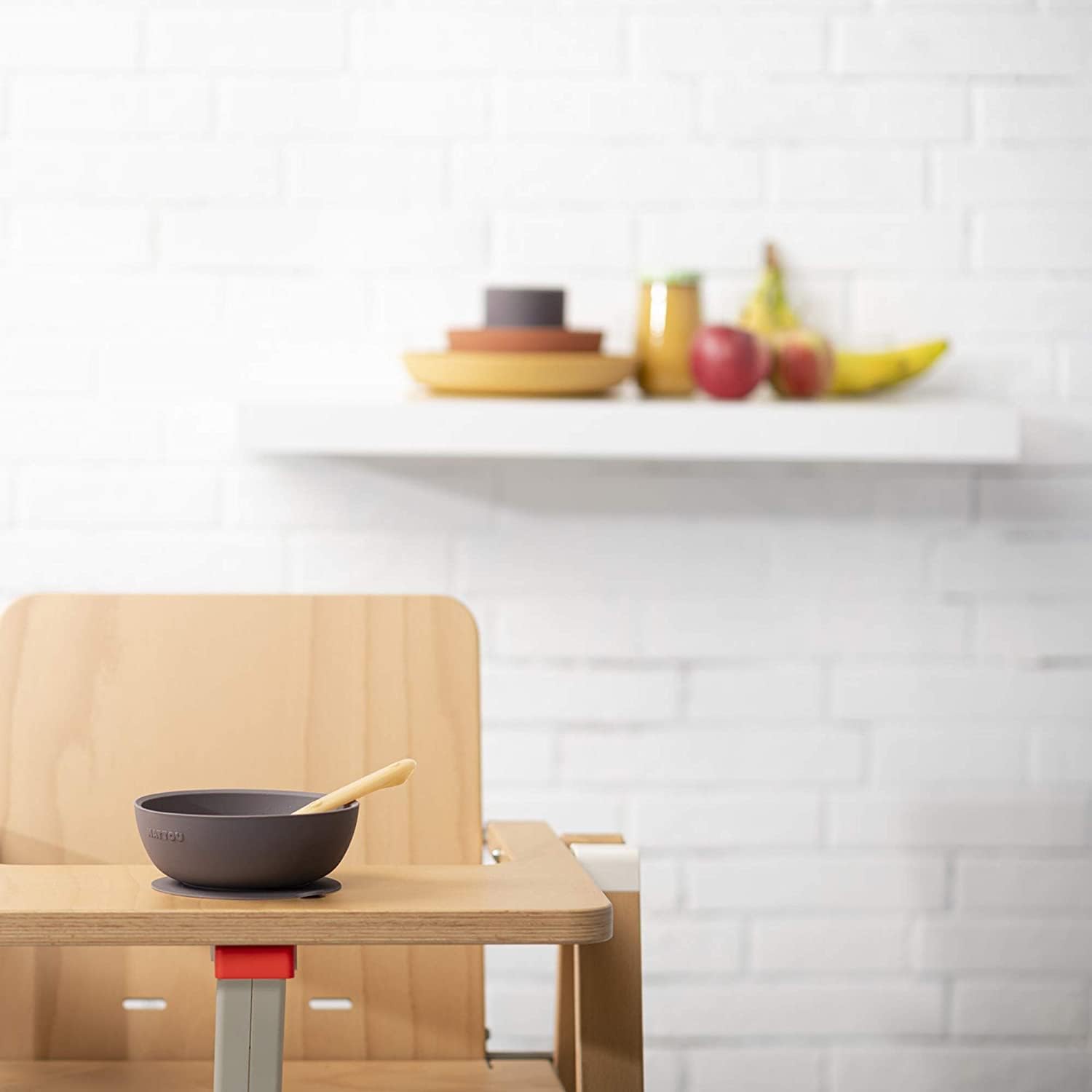 Silicone Children’s Tableware Set 4-Piece with Non-Slip Suction Plate & Bowl