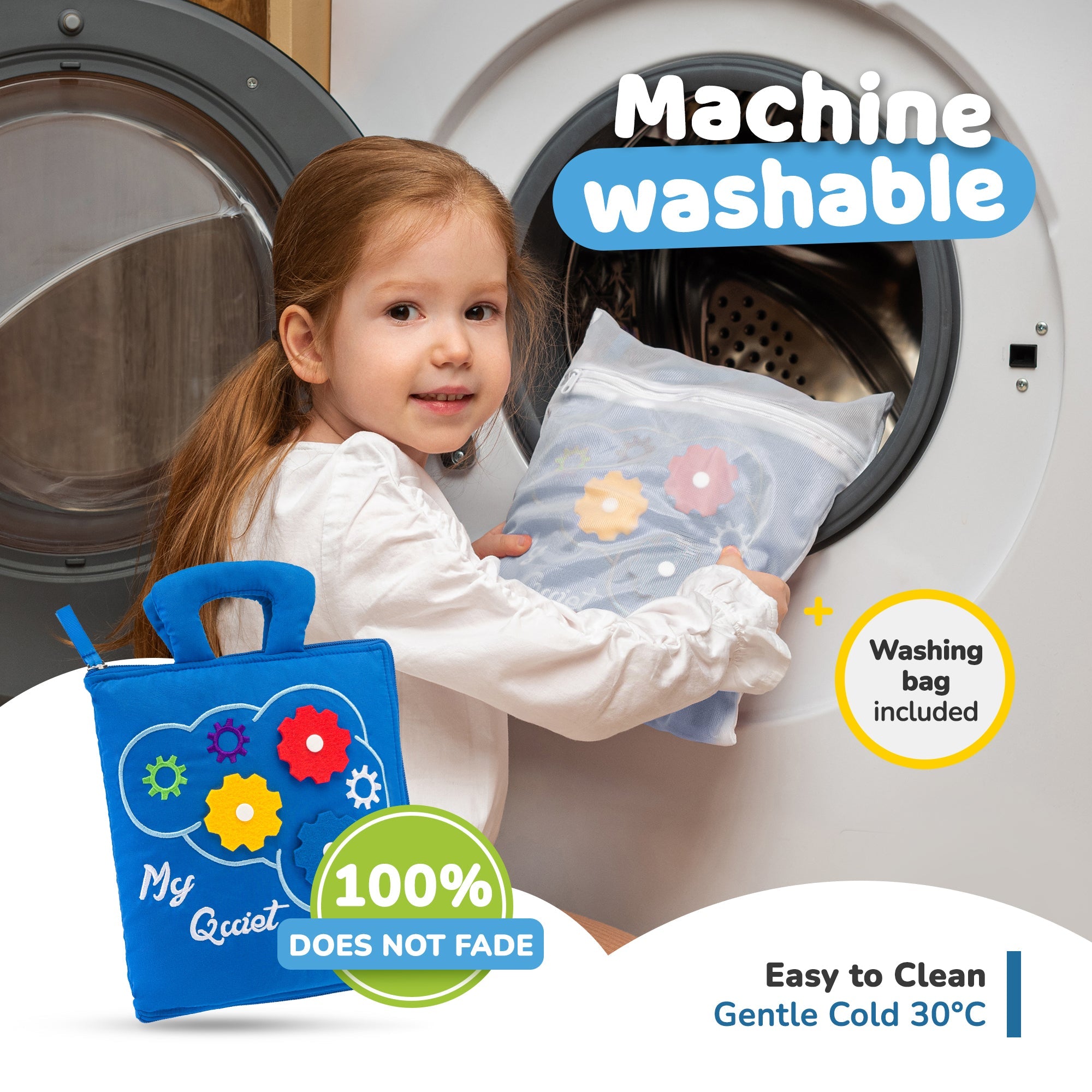 Quiet Book for Toddlers (Blue)