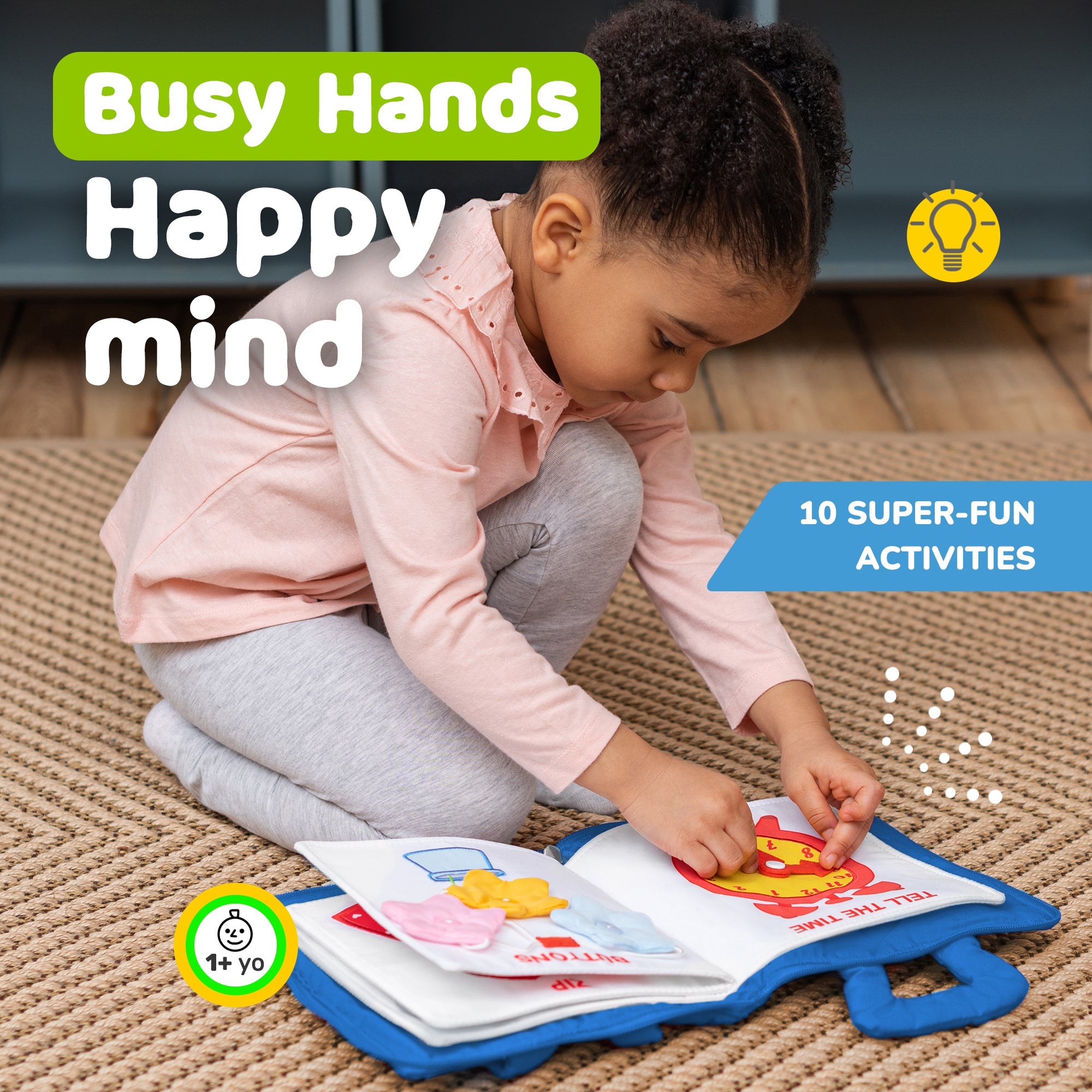 Quiet Book for Toddlers (Blue)