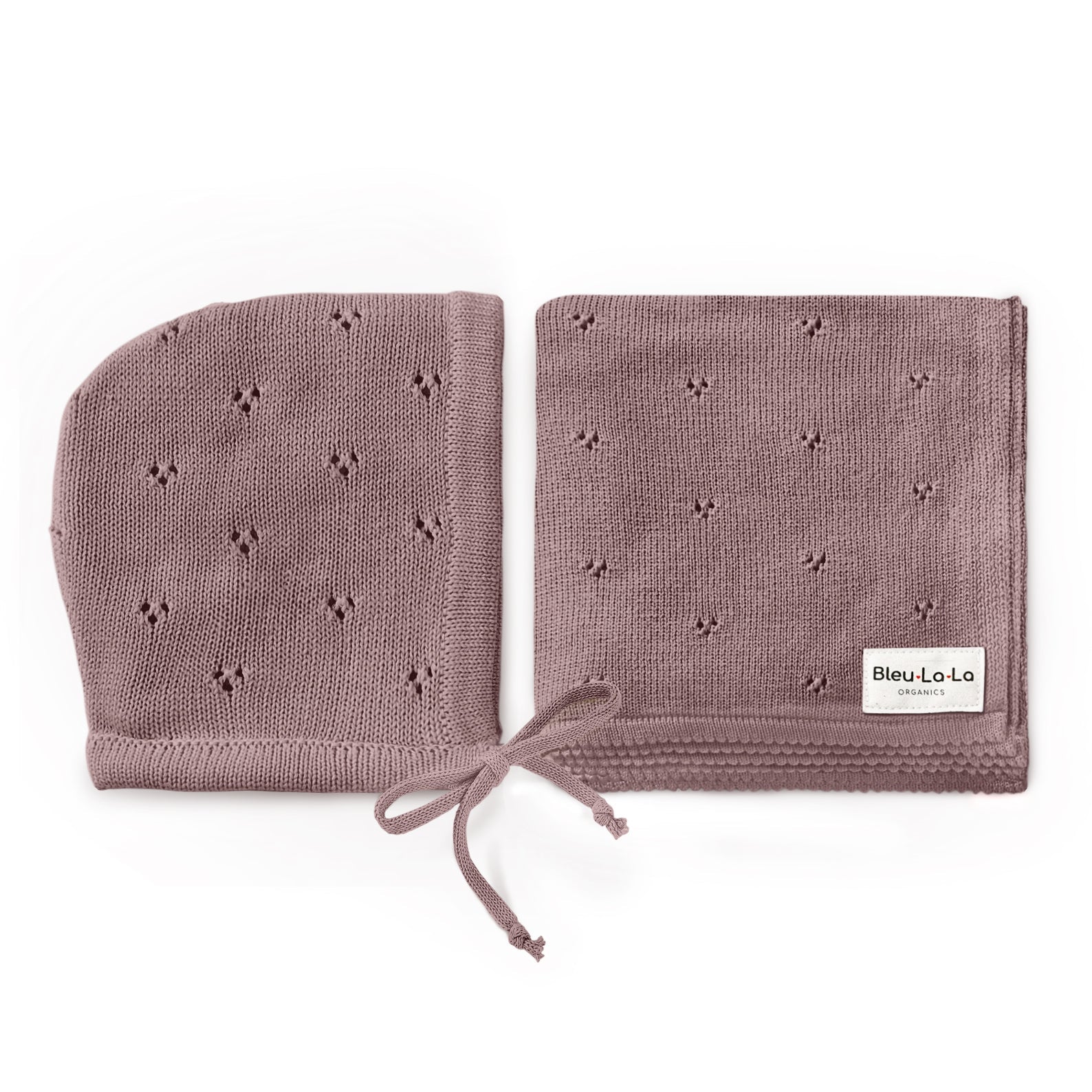 Organic Pointelle Swaddle Blanket + Hat
