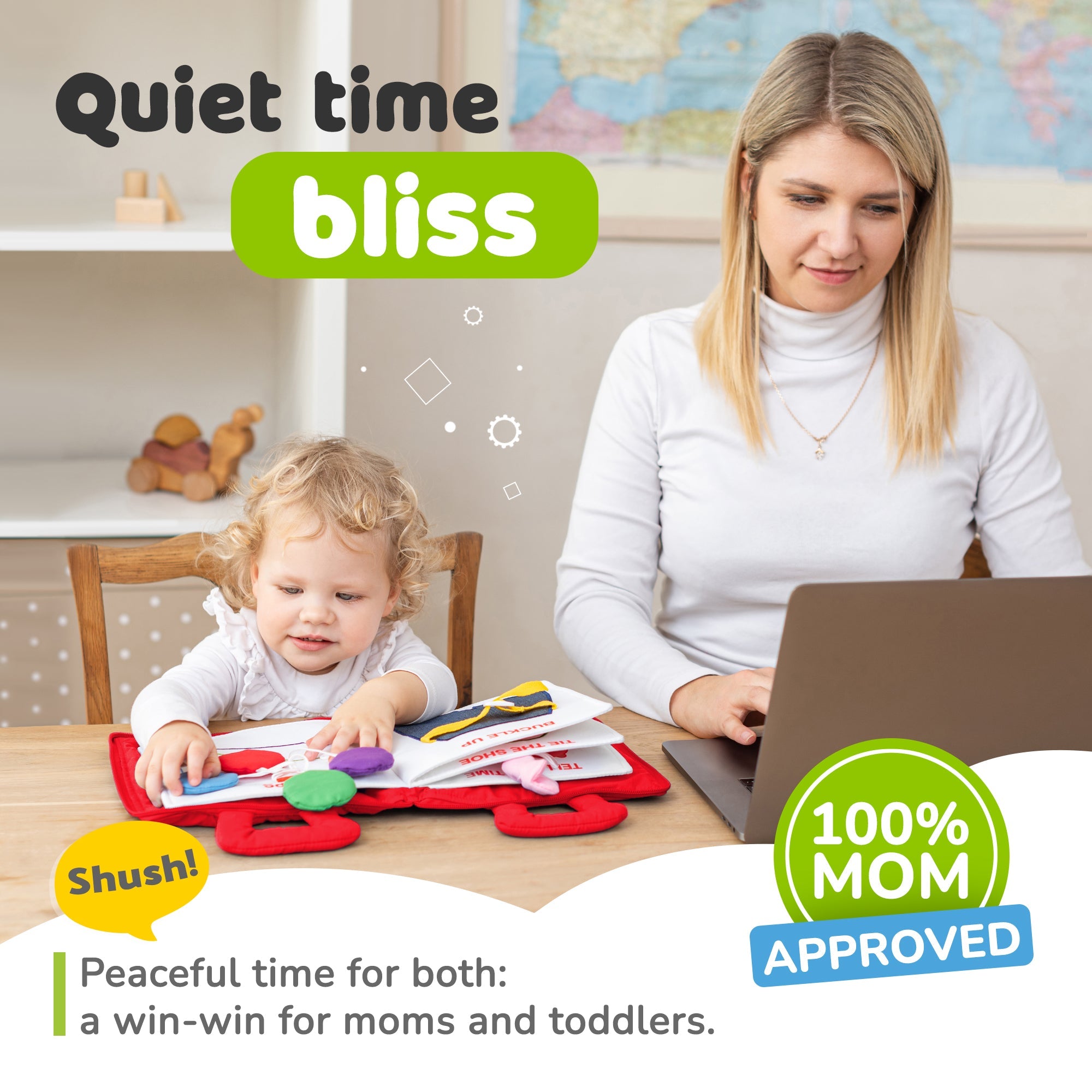 Quiet Book for Toddlers (Red)