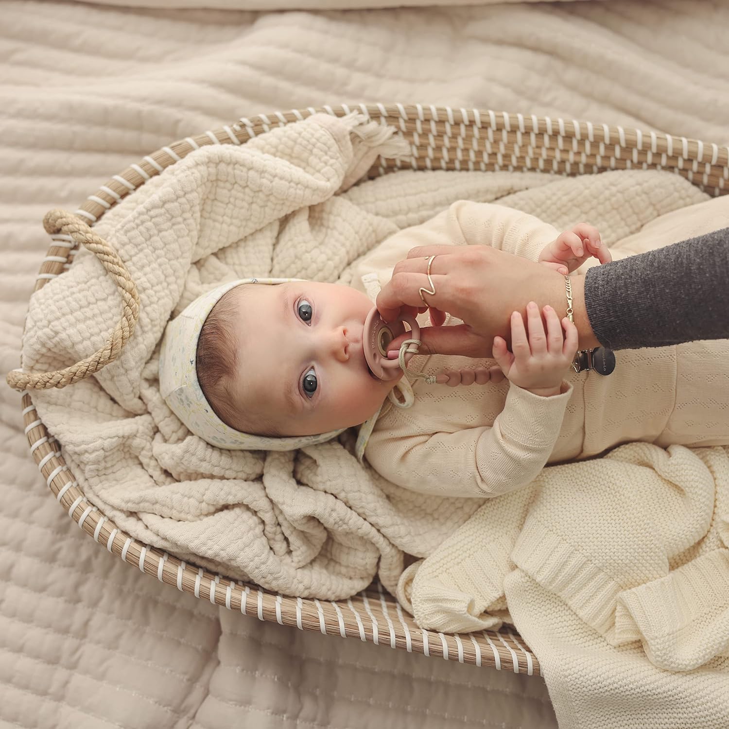 Organic Cotton Luxury Knit Baby Swaddle Blanket