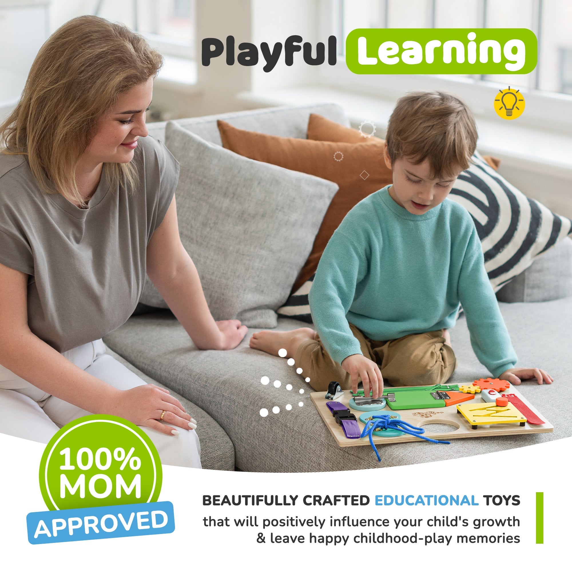 Busy Board for Toddlers 2-3 Years (Color)
