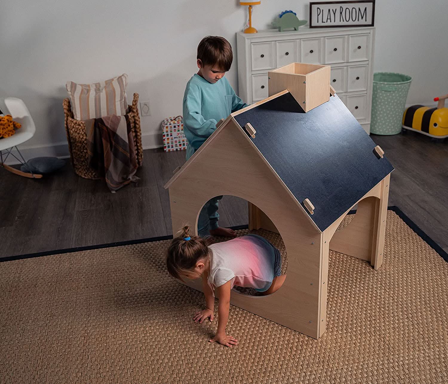 Children's Playhouse with Chalkboard Roof
