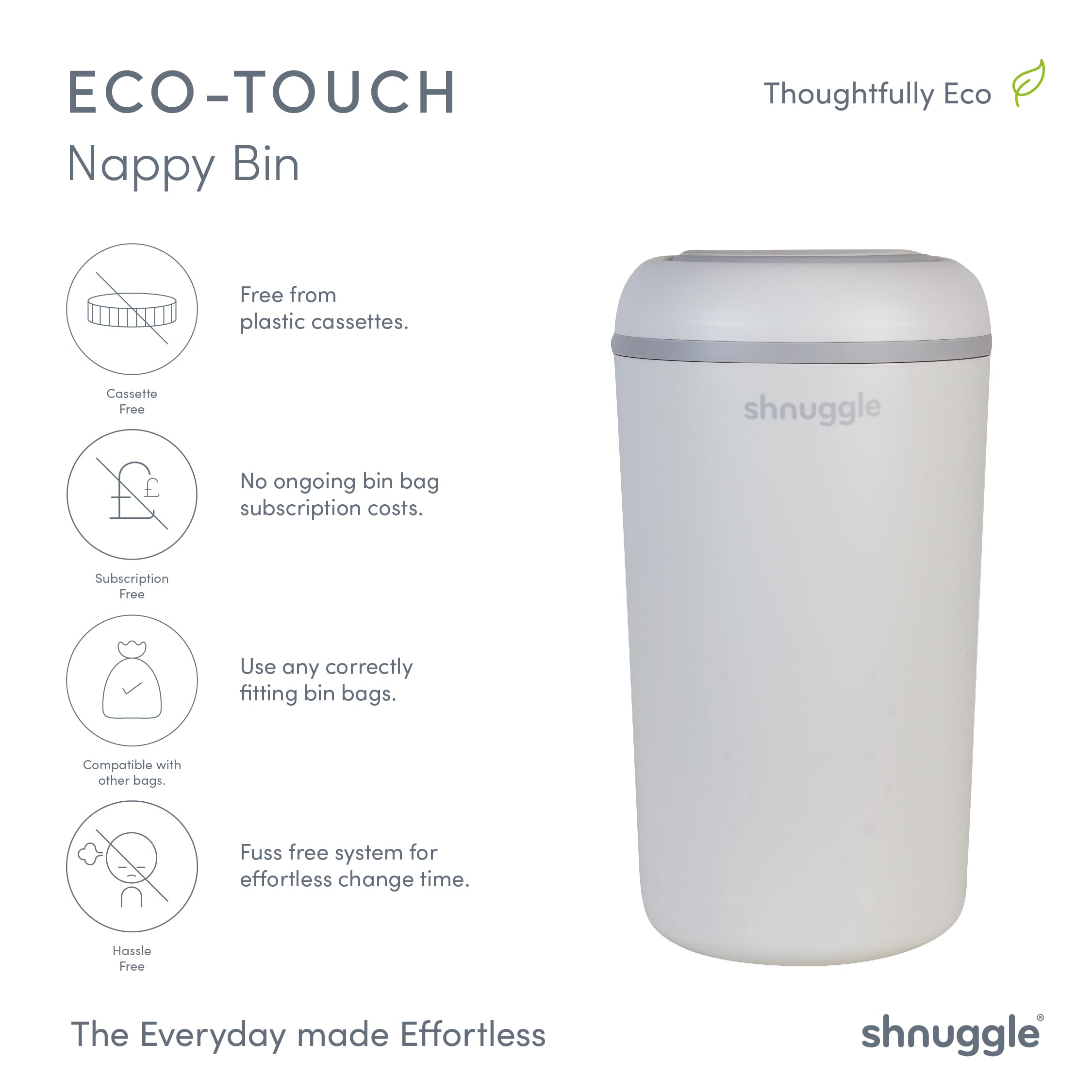 Eco-Touch Nappy Bin Diaper Pail
