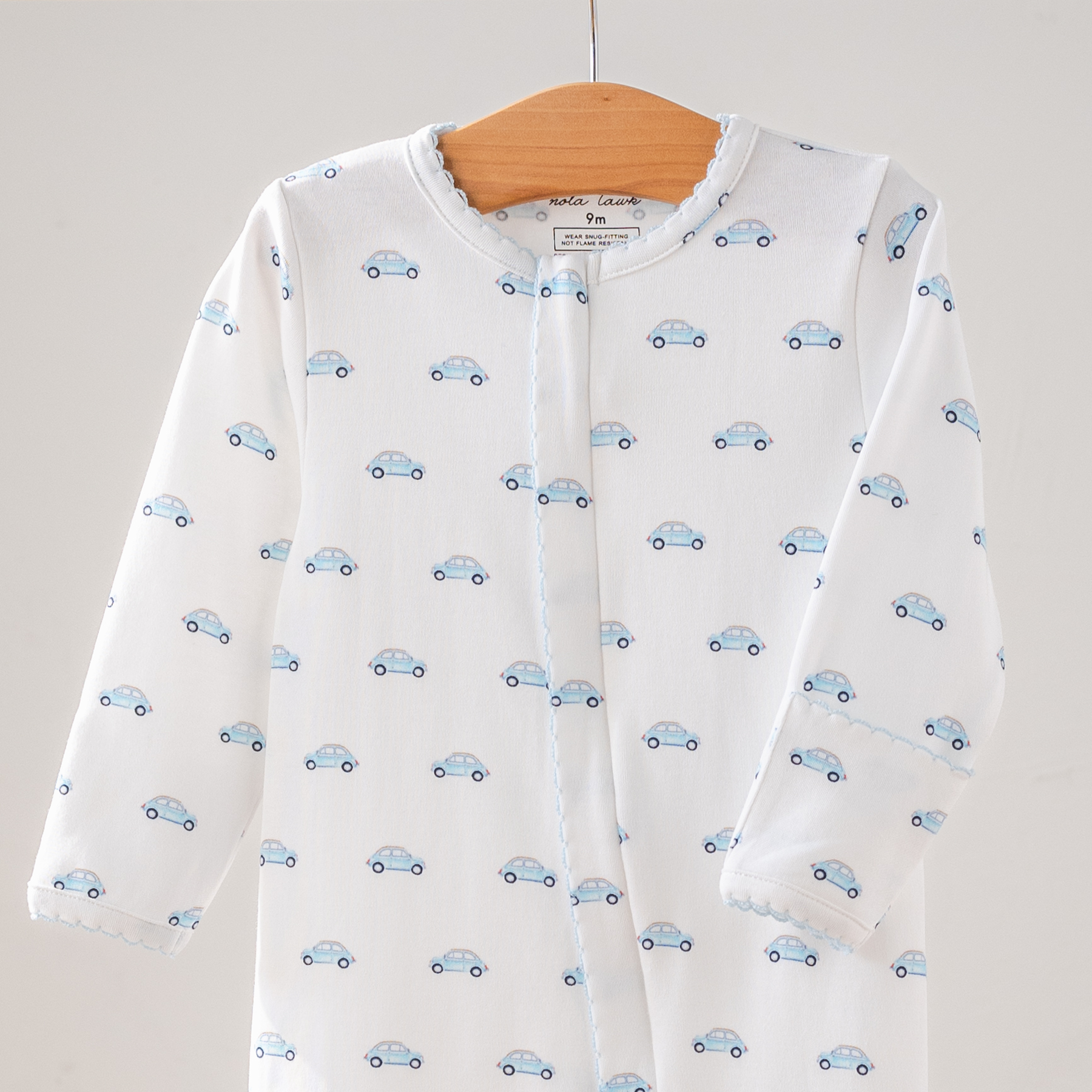 Little Blue Wheels Organic Cotton Pajamas