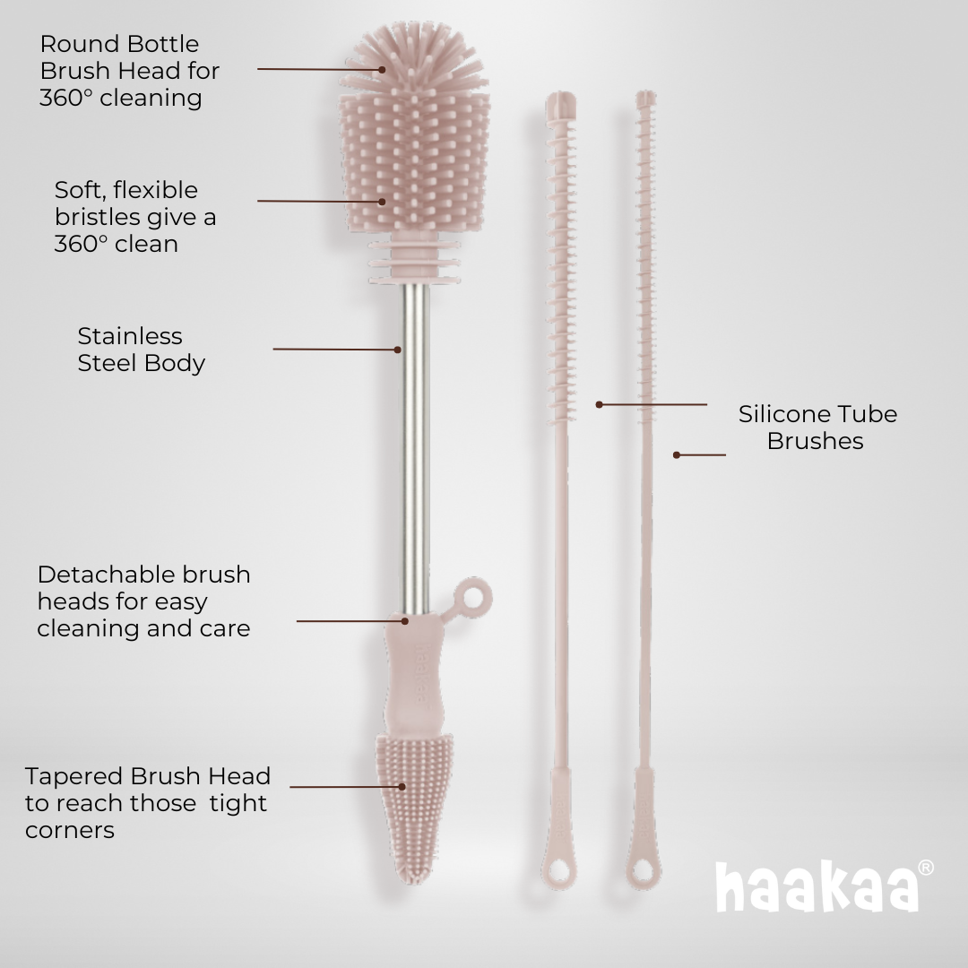 Haakaa Double-Ended Silicone Brush