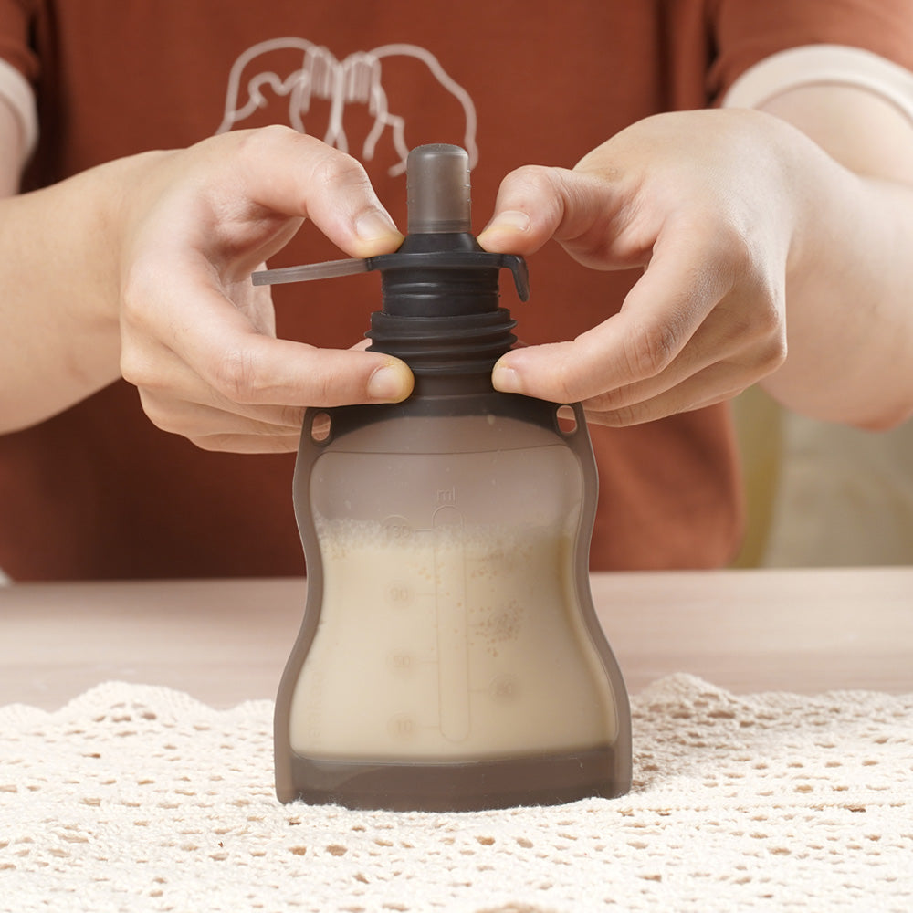 Haakaa Silicone Milk Storage Bag & Sippy Spout Combo