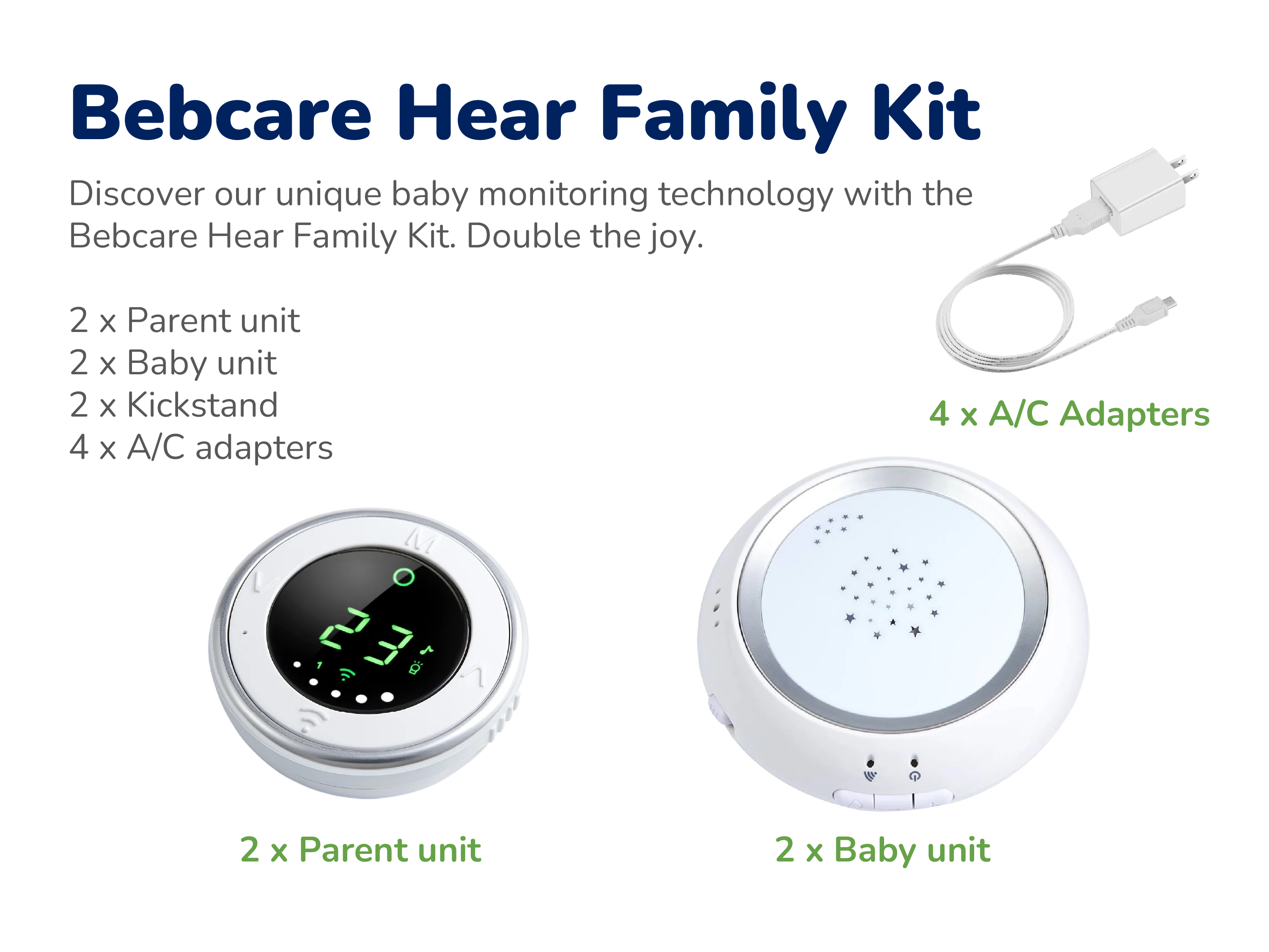 Digital Audio Baby Monitor (Family Kit)