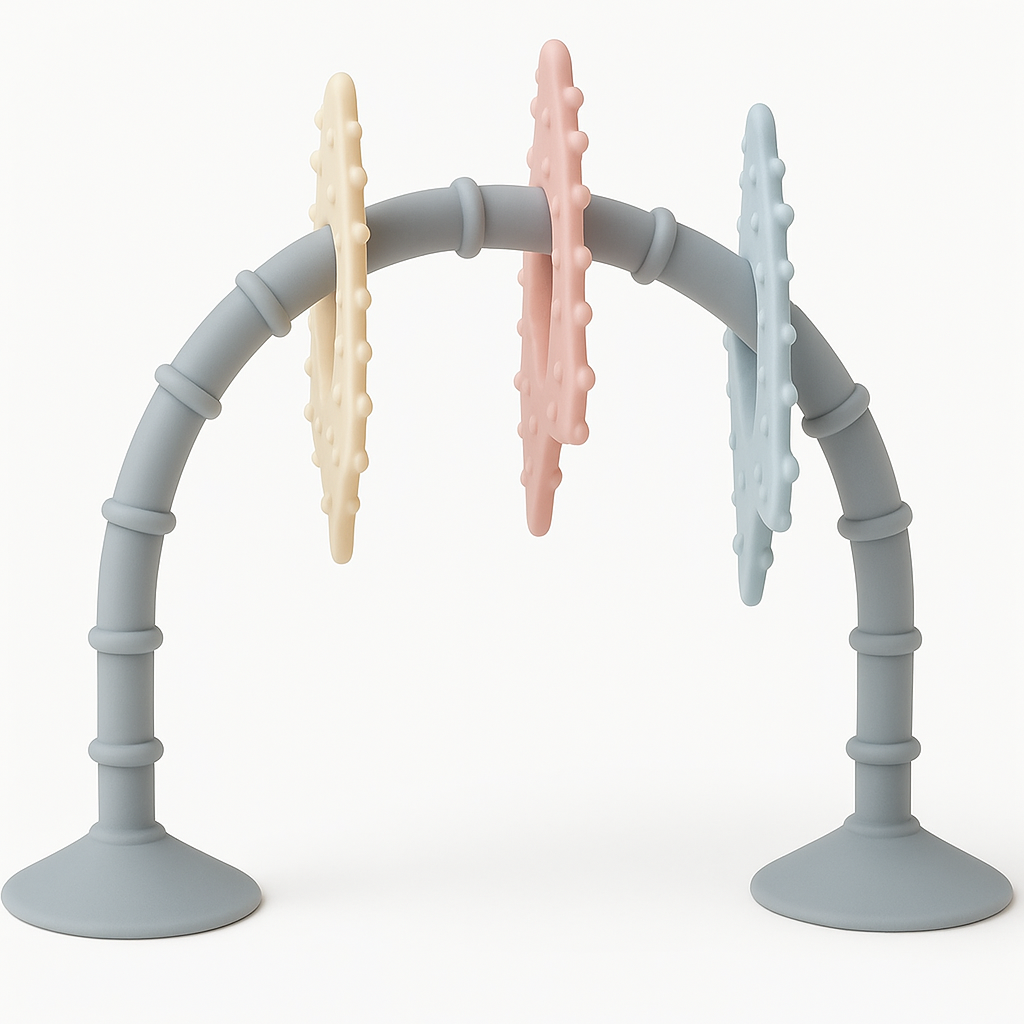 Stick 'n' Play Sensory Star Toy and Teether | For Baths, Highchairs and more