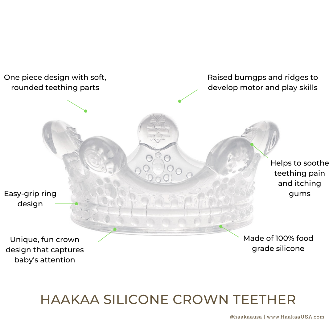 Silicone Crown Teether (Clear)
