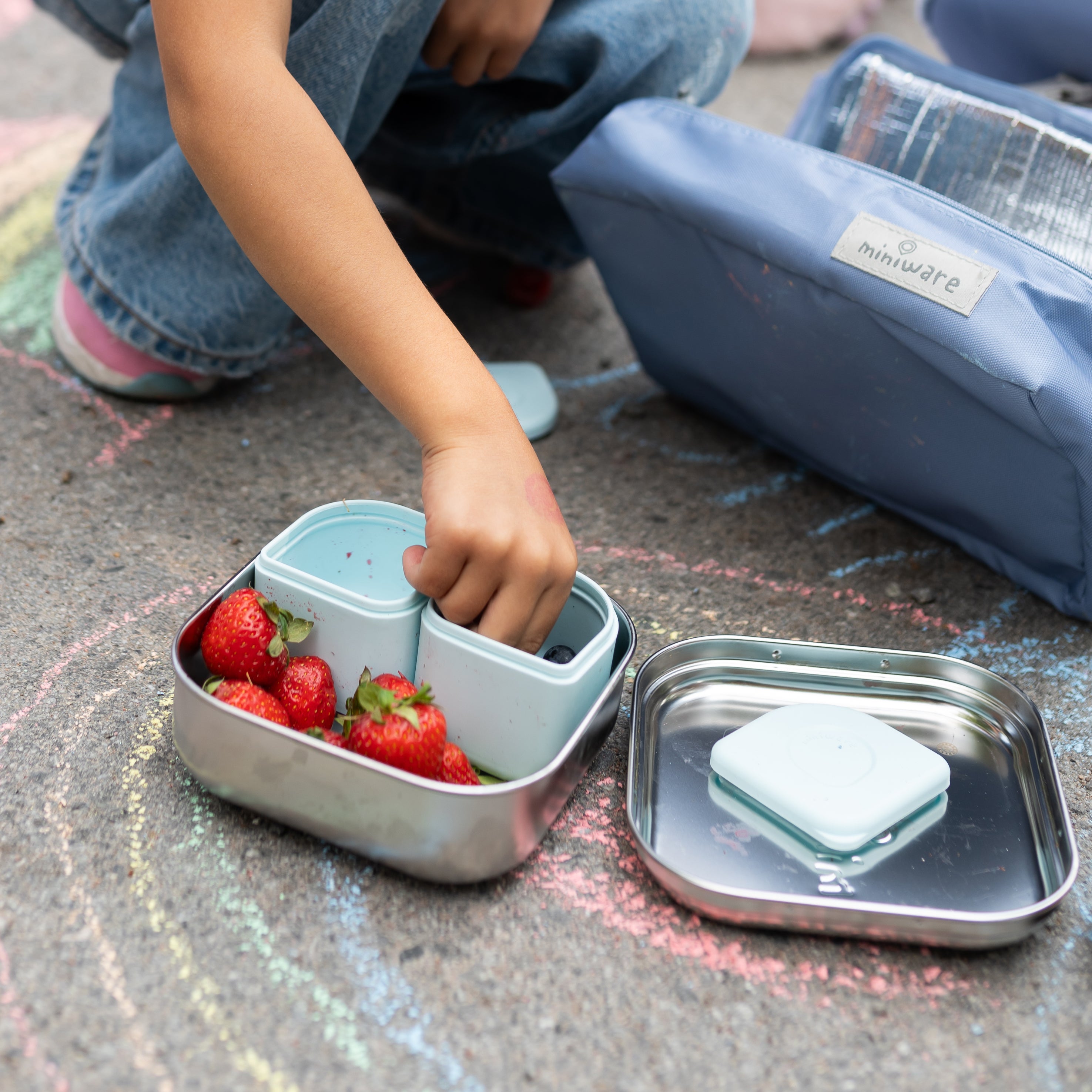 All Ages Bento Box - Chrome + Aqua