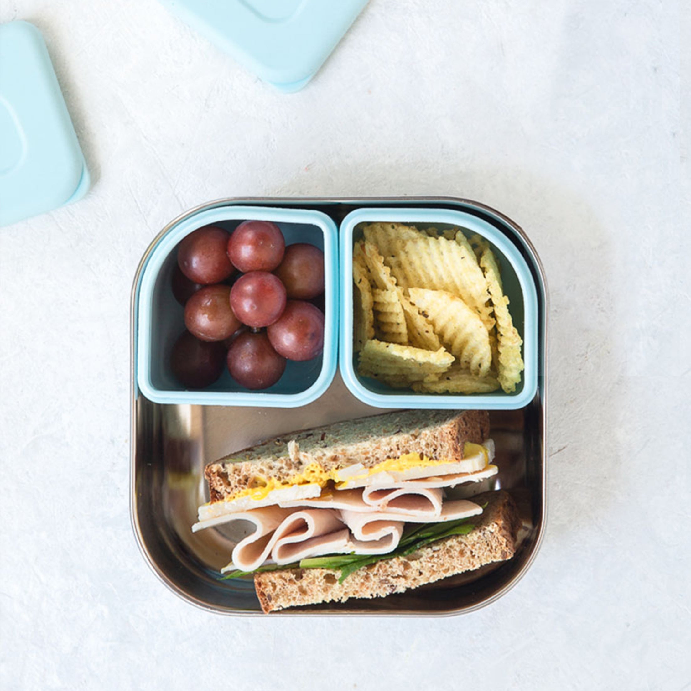 GrowBento: All Ages Bento Box (Snow + Aqua)