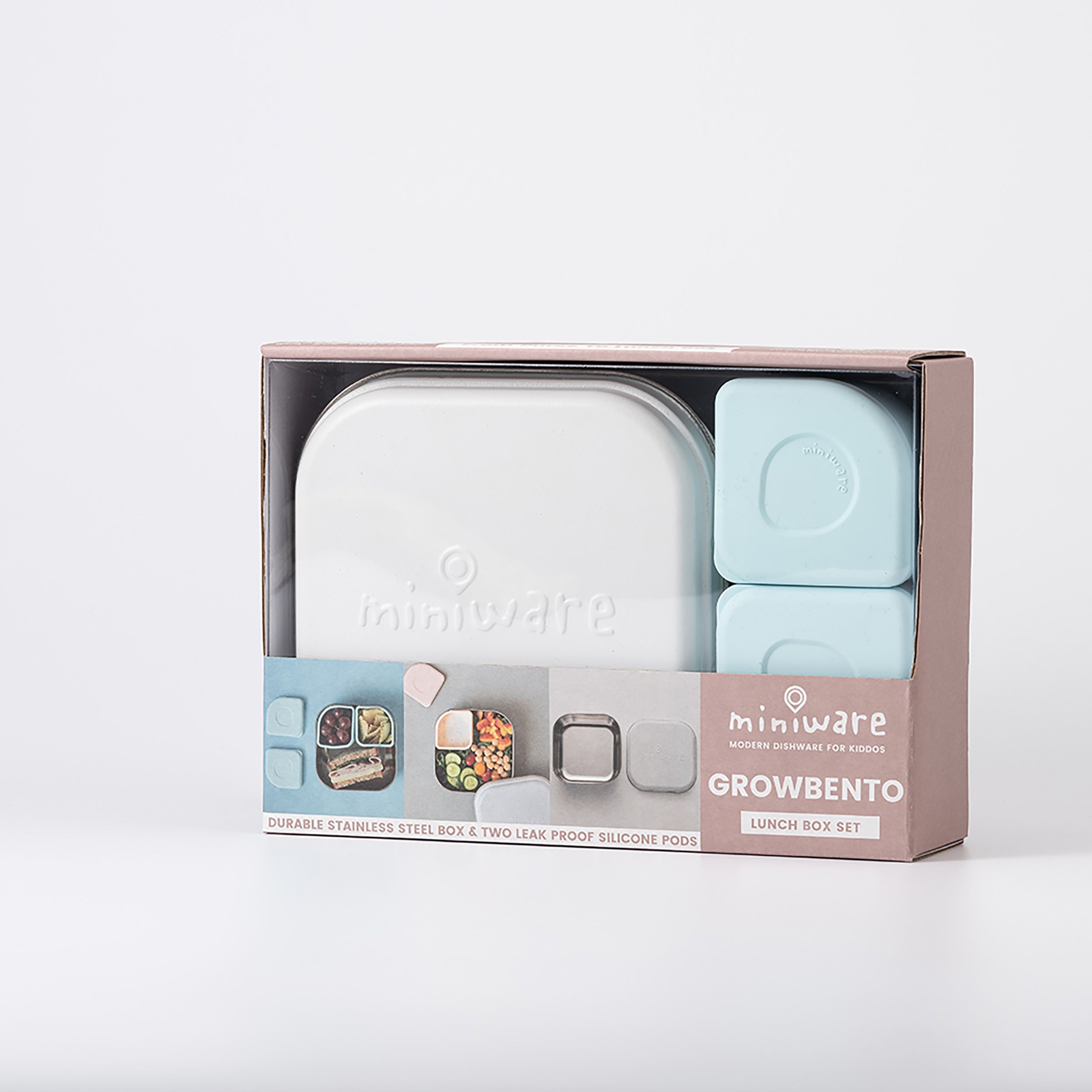 GrowBento: All Ages Bento Box (Snow + Aqua)