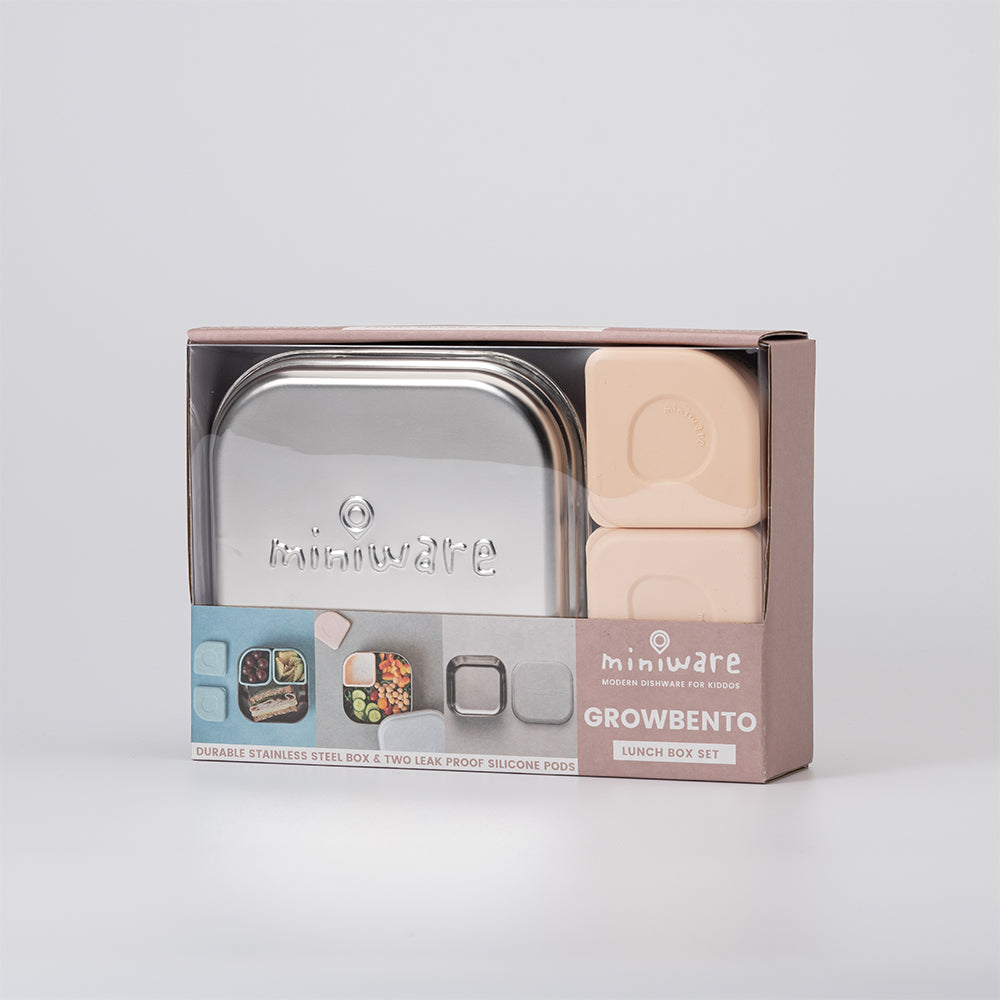 All Ages Bento Box - Chrome + Peach