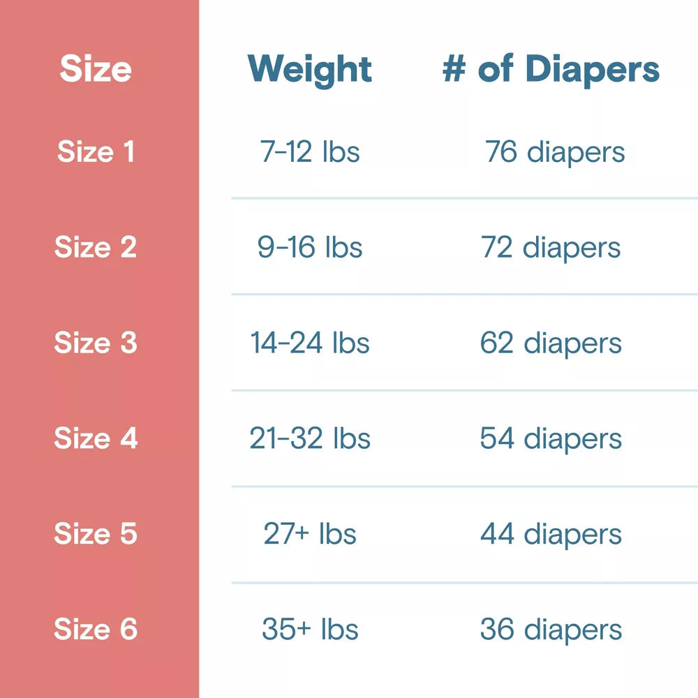 100% Cotton-Lined TCF Diapers Size 1-6