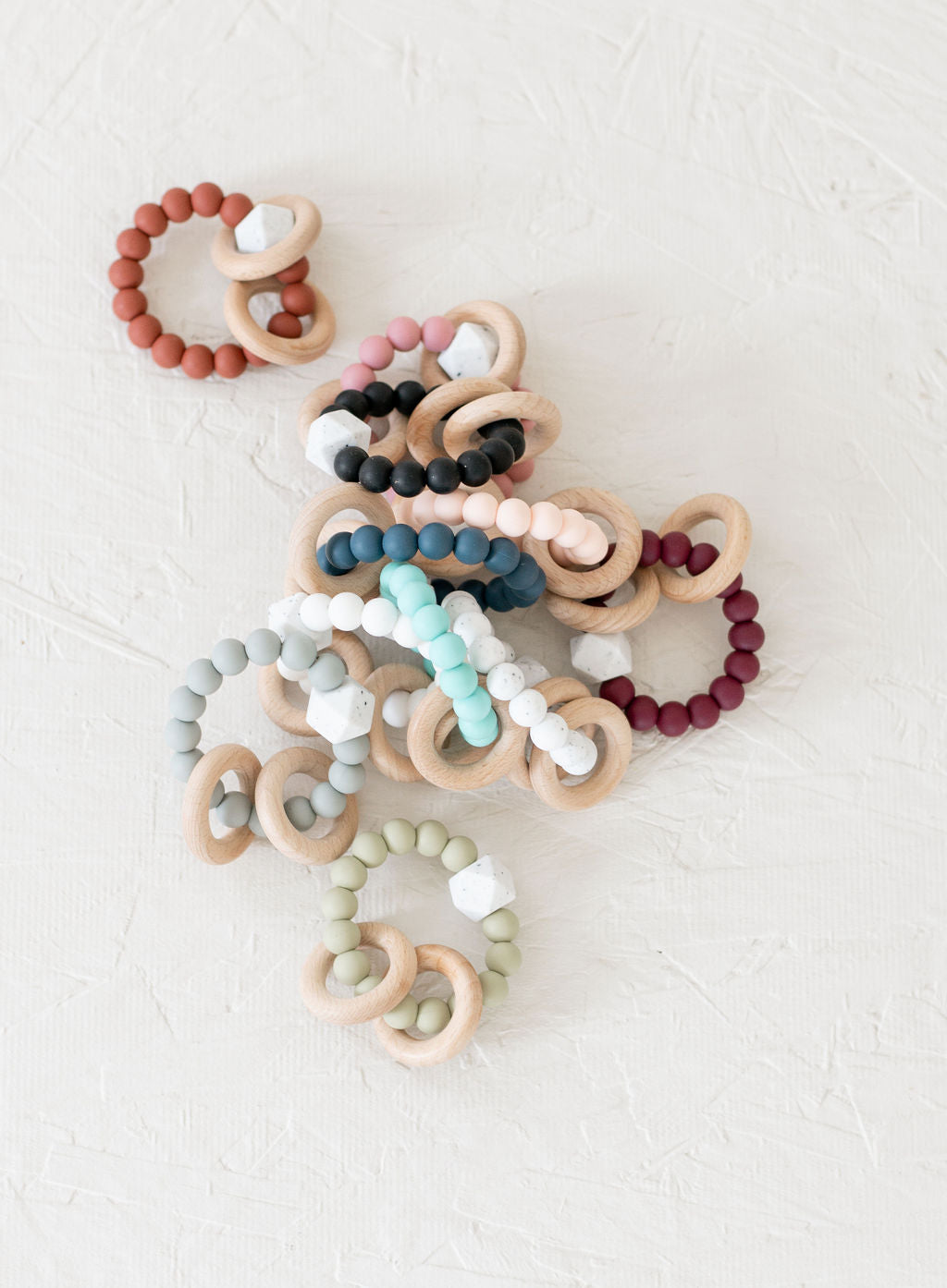 Silicone Beaded Rattle Rings