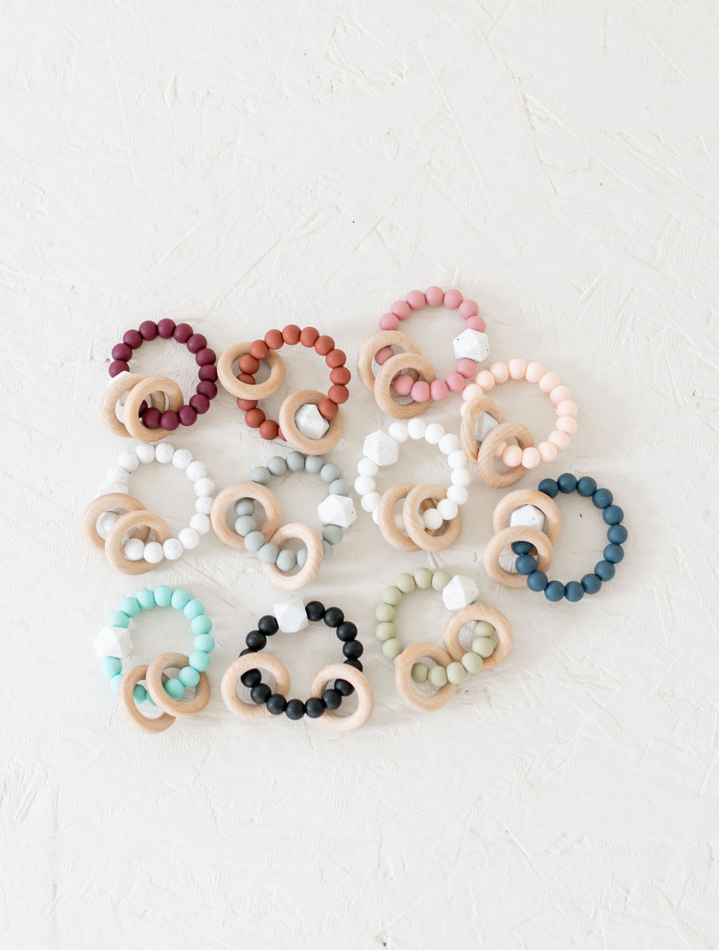 Silicone Beaded Rattle Rings