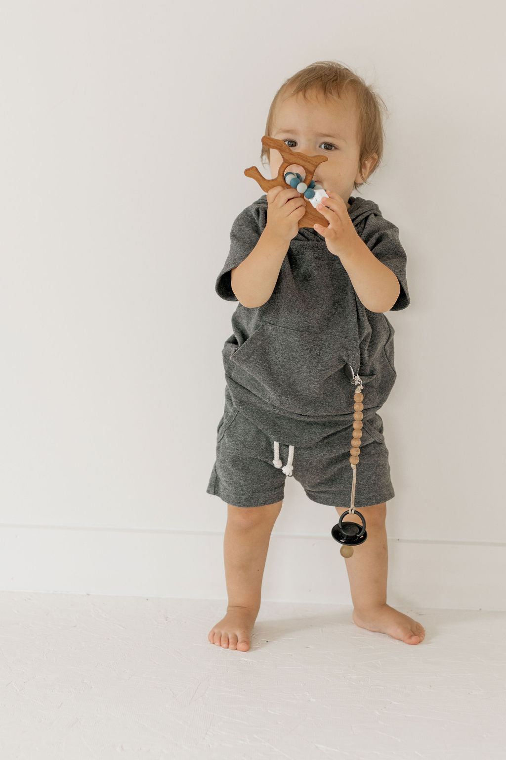 Wooden Teether with Silicone Ring