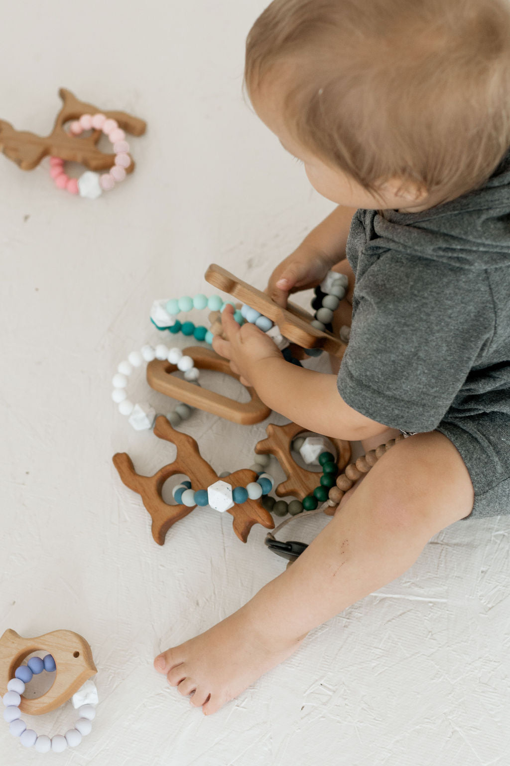 Wooden Teether with Silicone Ring